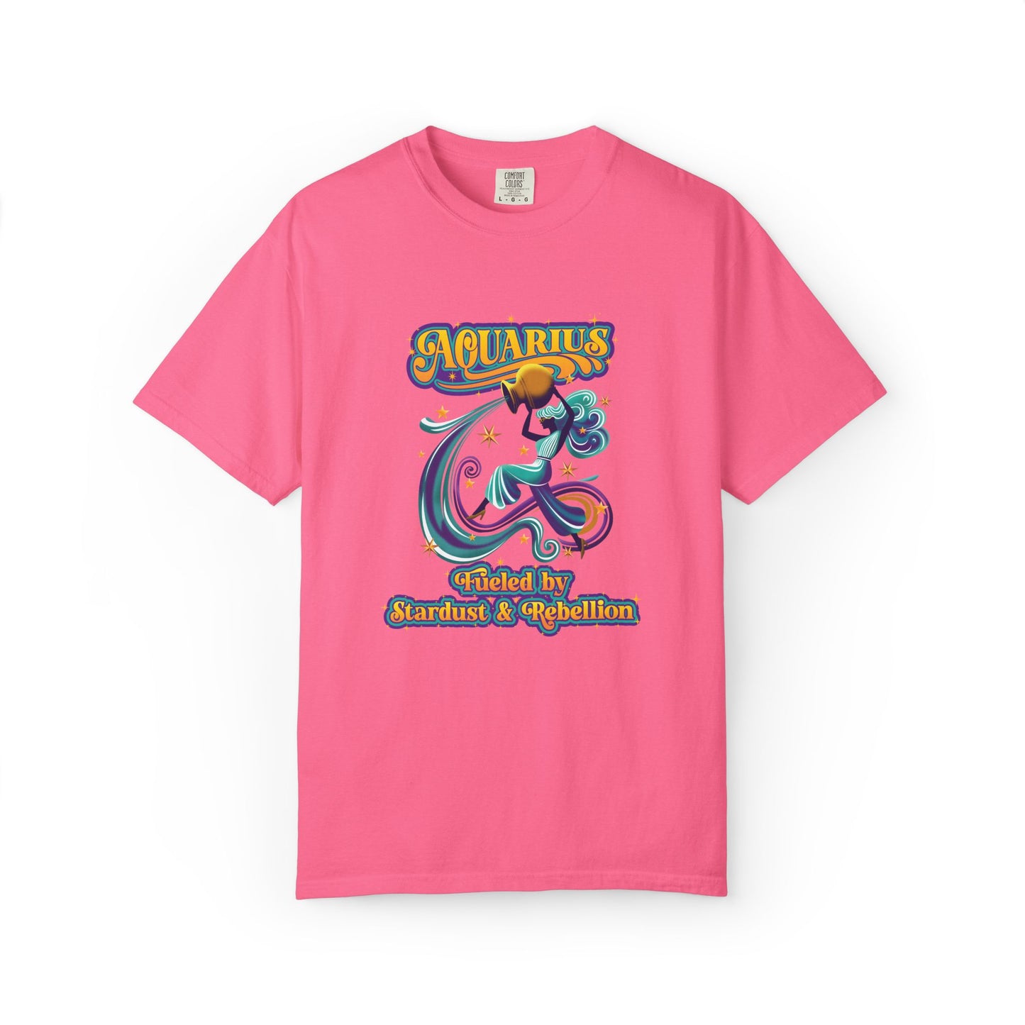 Aquarius Fueled by Stardust & Rebellion – Retro Rebel Tee