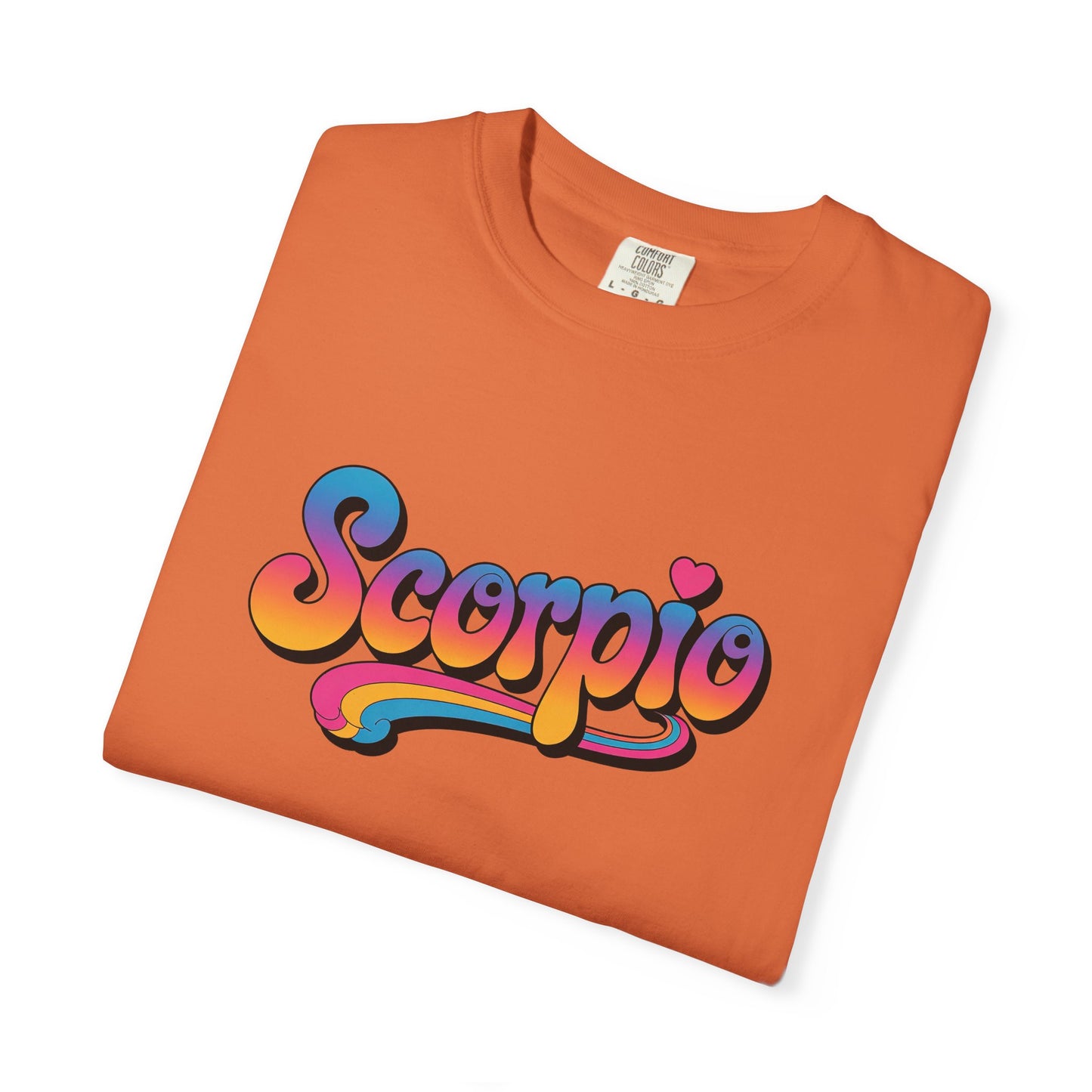 Scorpio Retro Groovy Tee – Multicolor Zodiac Shirt