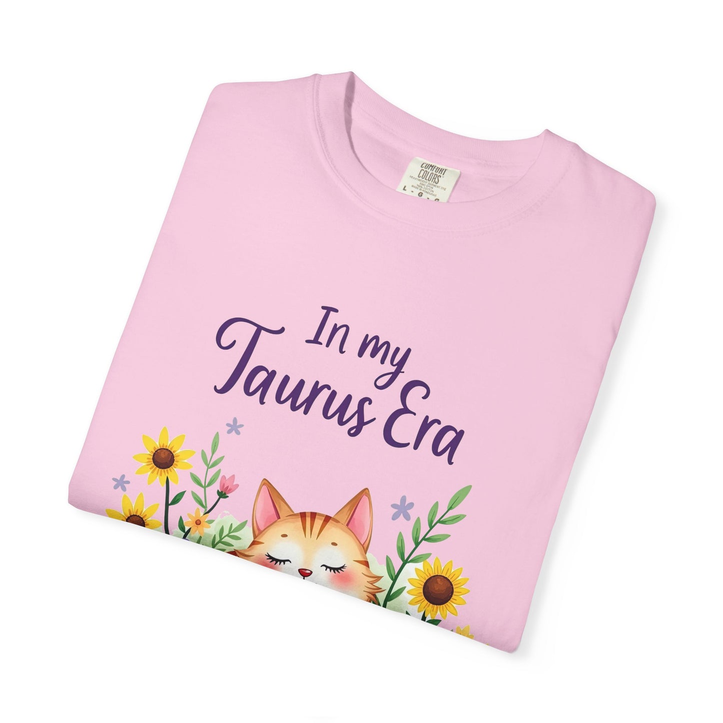 In My Taurus Era Tee – Colorful Zodiac Cat Shirt