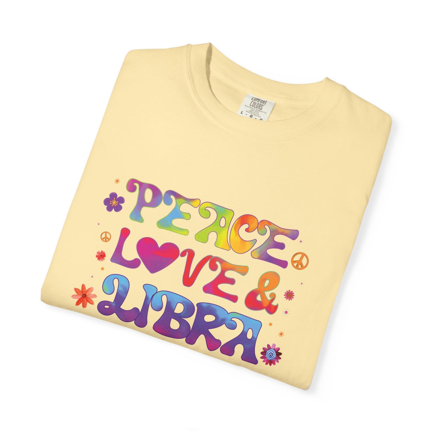 Peace Love & Libra – Groovy 70s-Inspired Zodiac Tee
