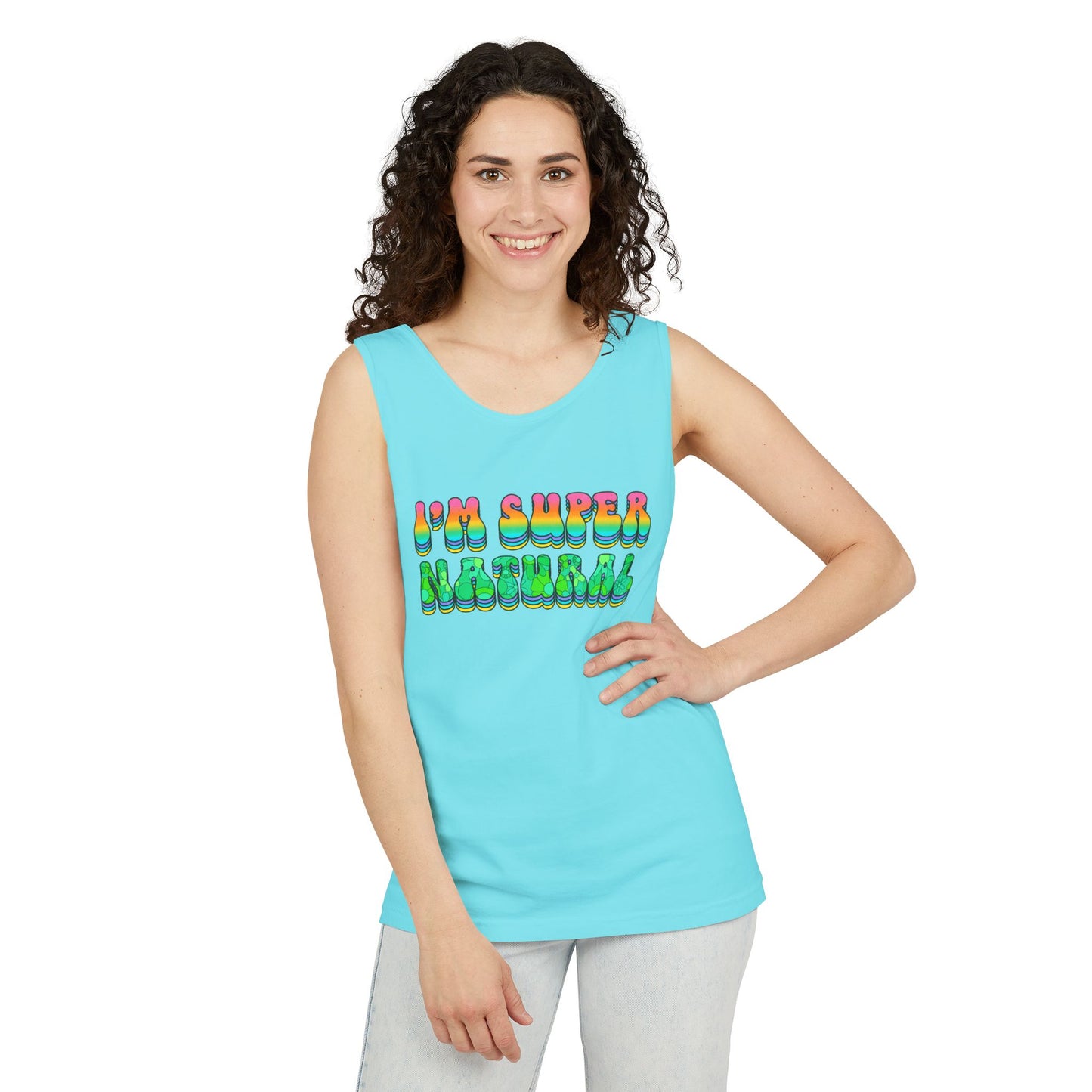 I'm Super Natural - Retro Affirmation virgo Tank Top (Unisex)