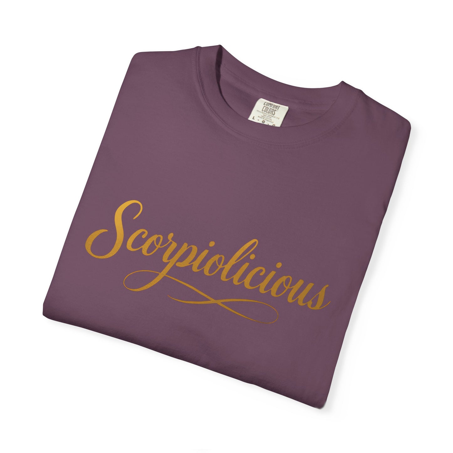Scorpiolicious – Retro Script Scorpio Tee