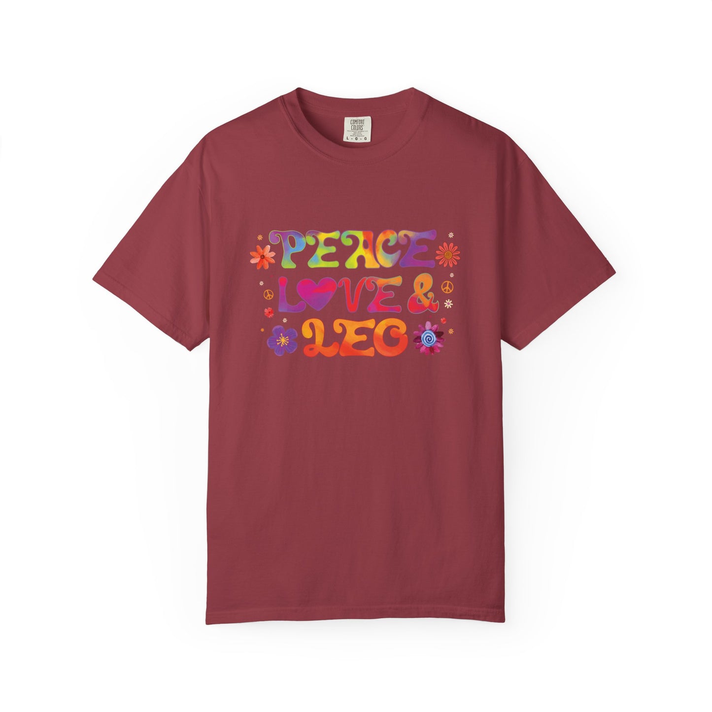 Peace Love & Leo - Retro Groovy Astrology Tee