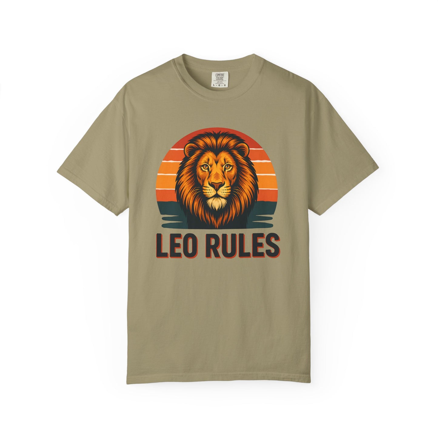 Leo Rules - Retro Rainbow Power Tee