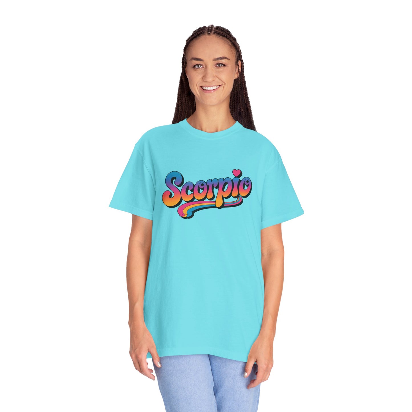 Scorpio Retro Groovy Tee – Multicolor Zodiac Shirt