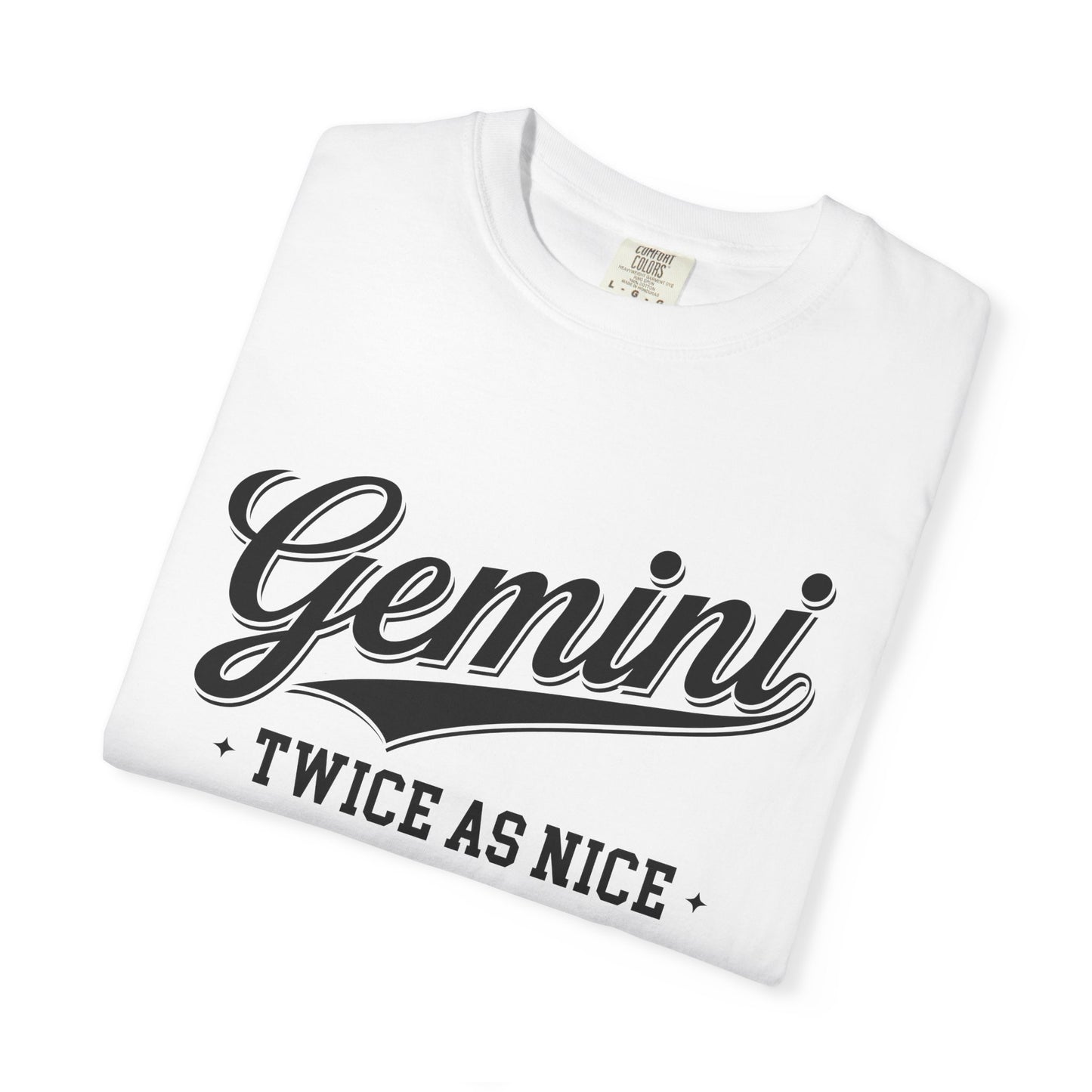 Gemini “Twice As Nice” Zodiac- Retro Astrology Tee - Unisex Graphic Shirt