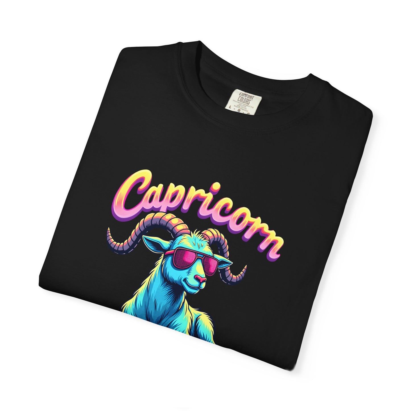 Capricorn G.O.A.T – Retro Neon Astrology Tee