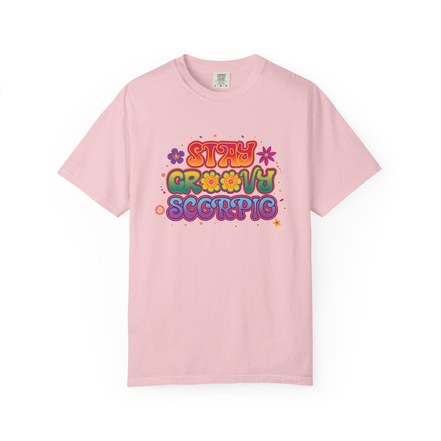 Stay Groovy Scorpio Tee – Groovy Flower Power Zodiac Shirt