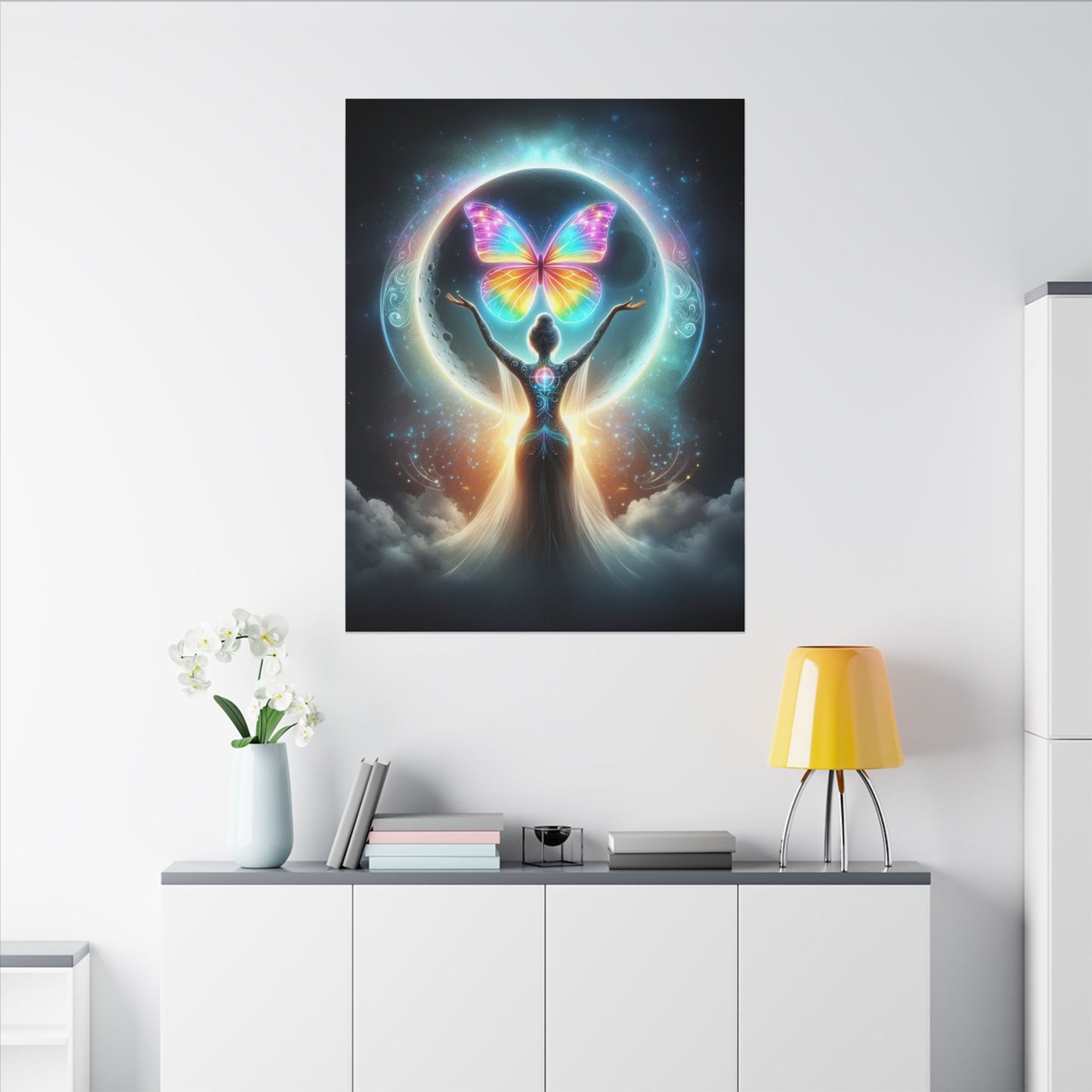 Butterfly Moon – Luminous Dream Wall Art