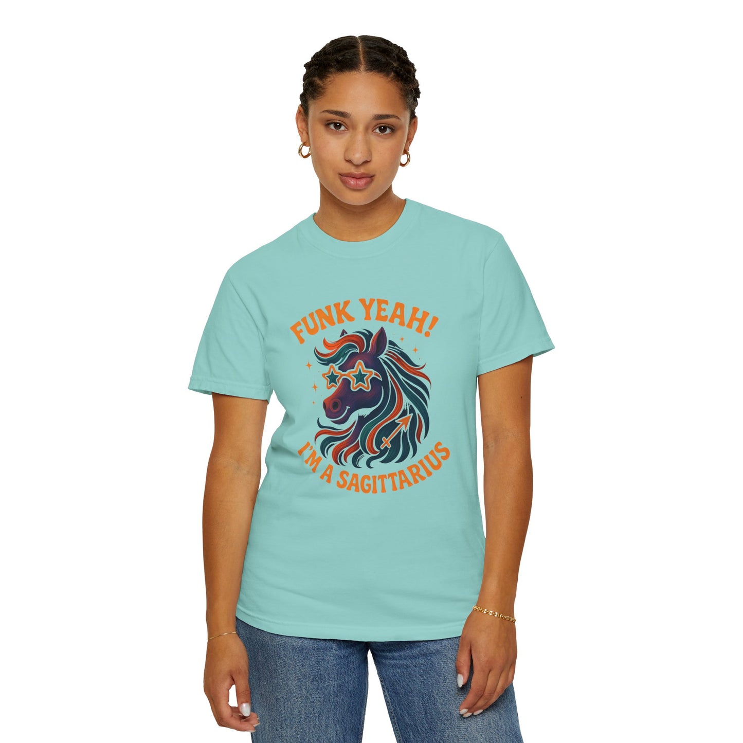 Funk Yeah! I’m a Sagittarius – Retro Colorful Tee Zodiac Shirt