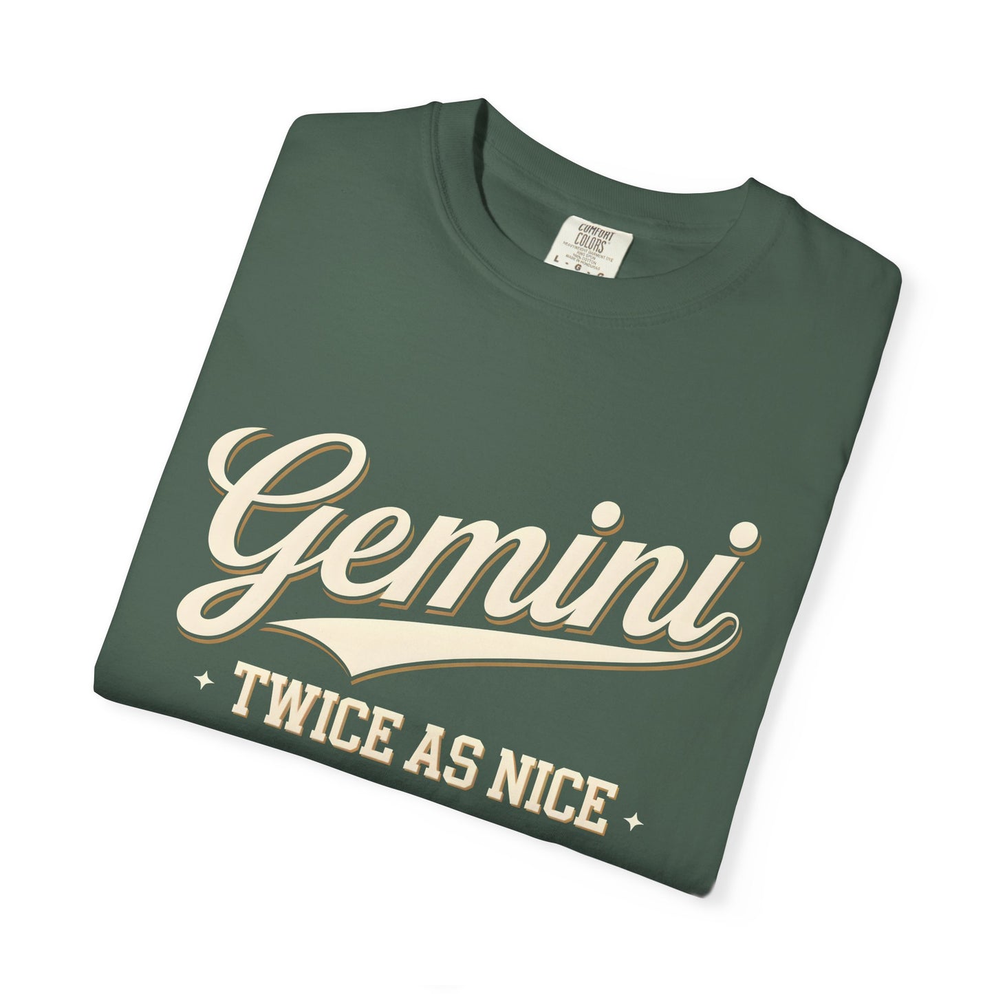 Gemini “Twice As Nice” Zodiac- Retro Astrology Tee - Unisex Graphic Shirt