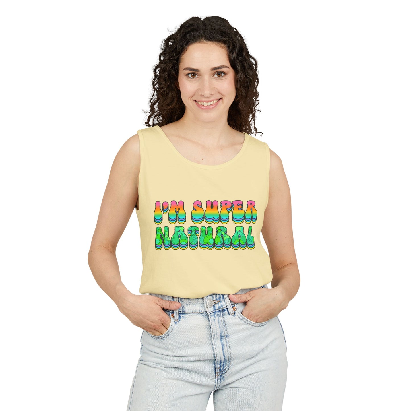 I'm Super Natural - Retro Affirmation virgo Tank Top (Unisex)
