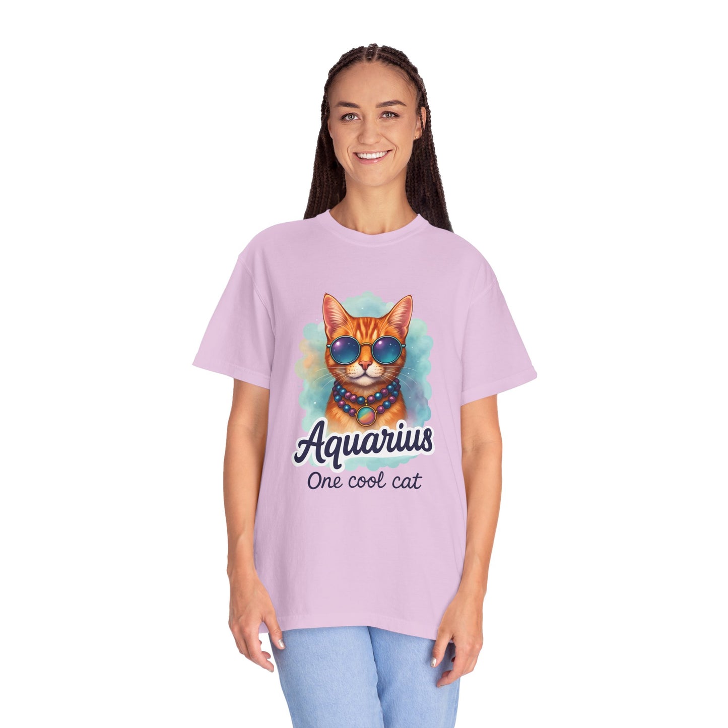 Aquarius One Cool Cat – Groovy Cosmic Kitty T-shirt