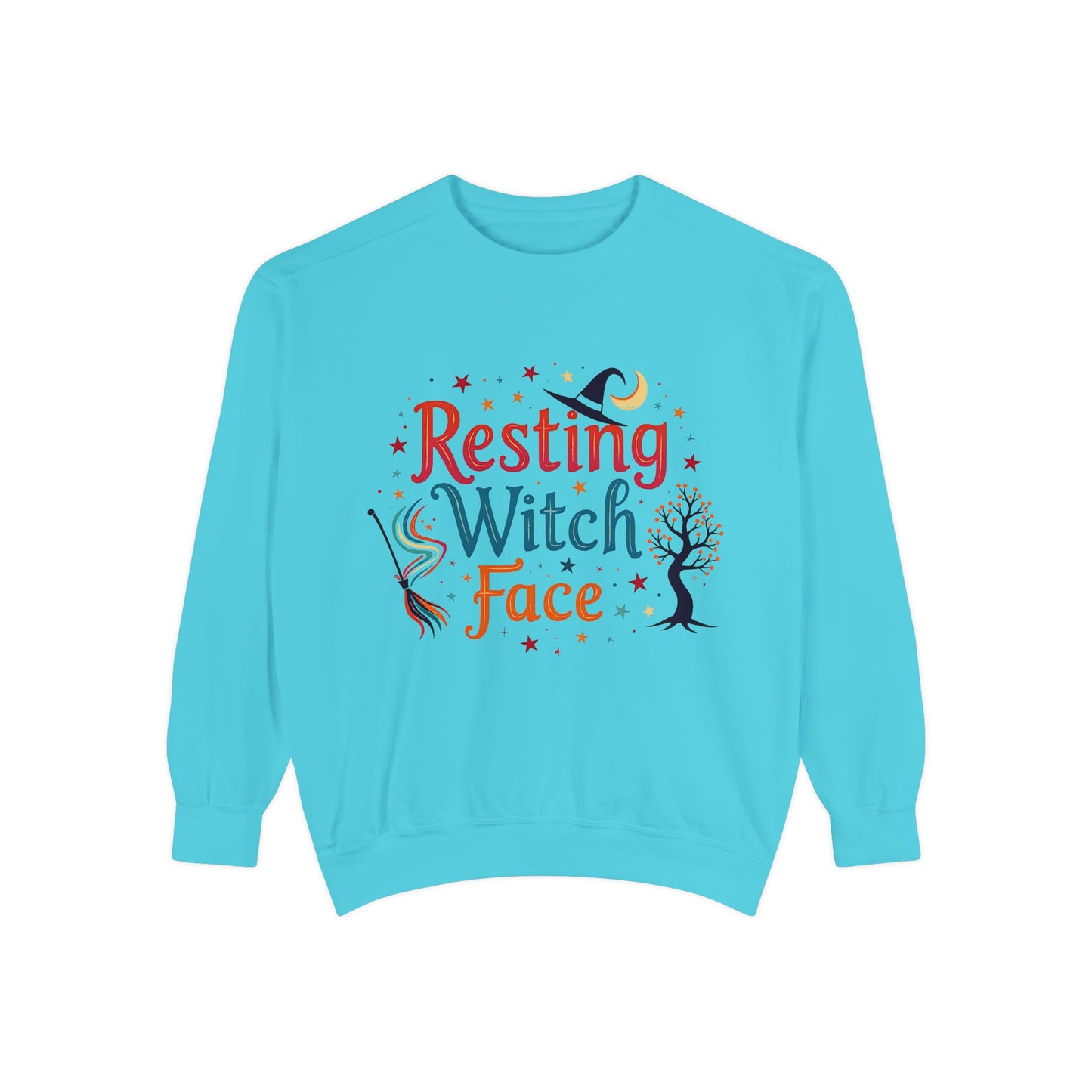 Resting Witch Face Sweatshirt – Retro Halloween Witch Pullover