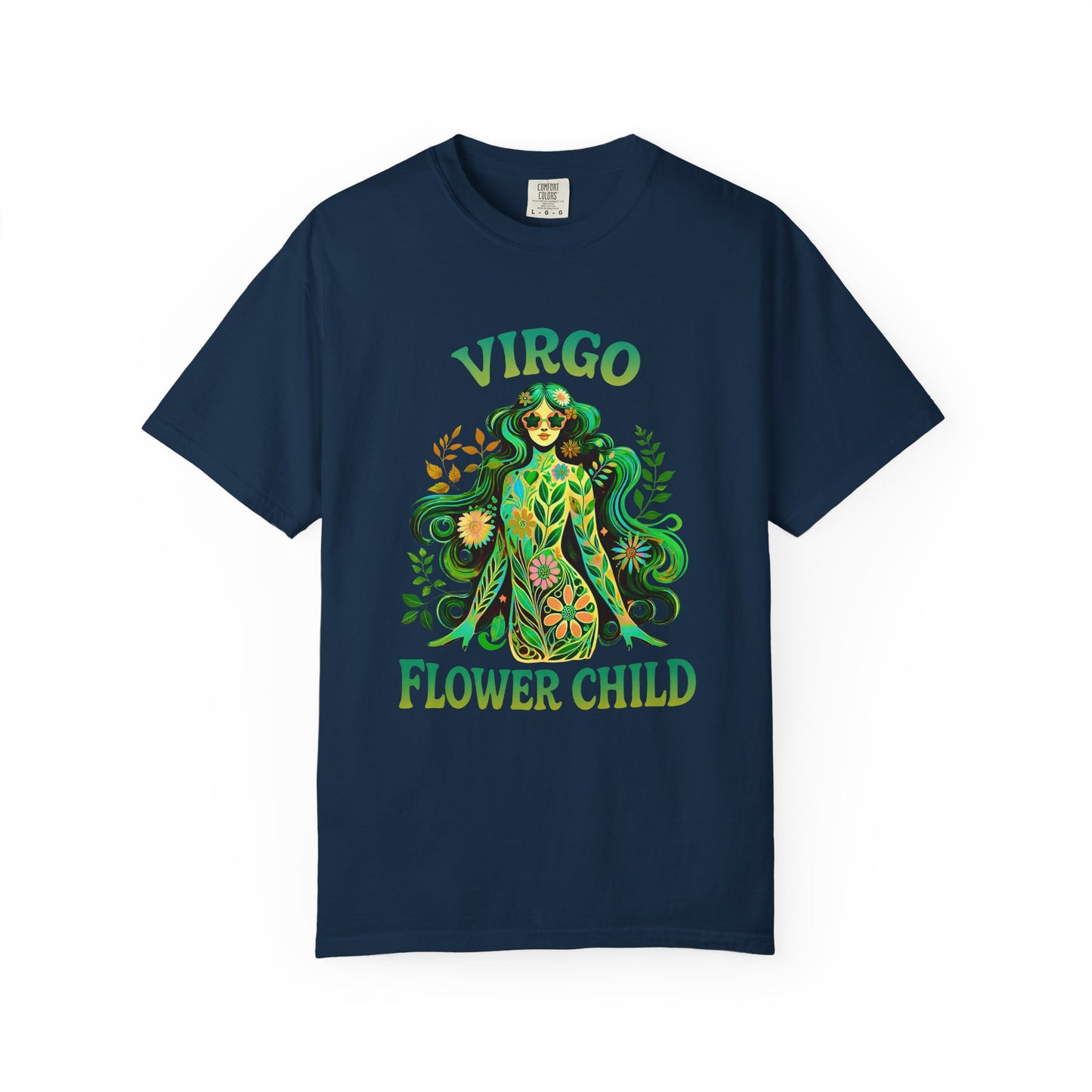 Virgo Flower Child – Vibrant Retro Zodiac Tee