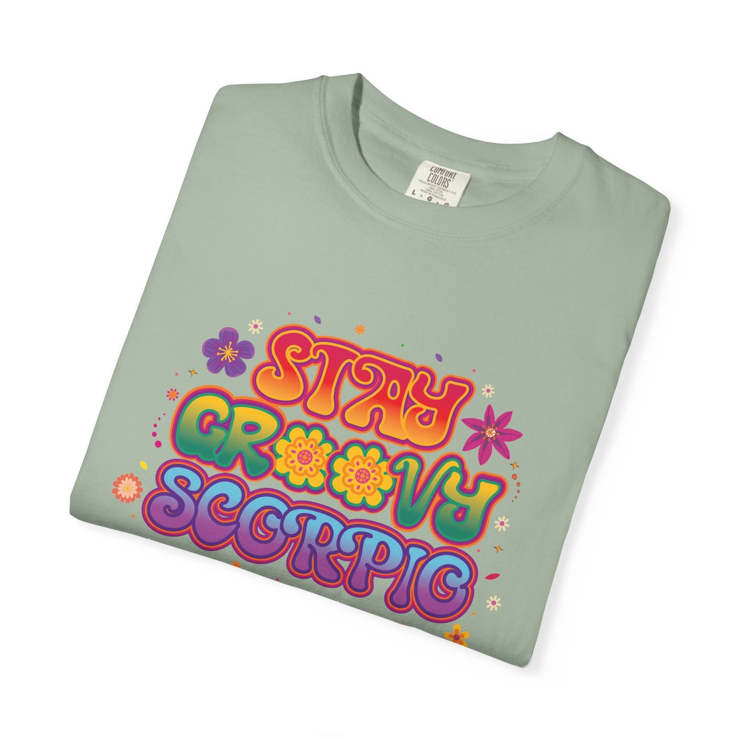 Stay Groovy Scorpio Tee – Groovy Flower Power Zodiac Shirt