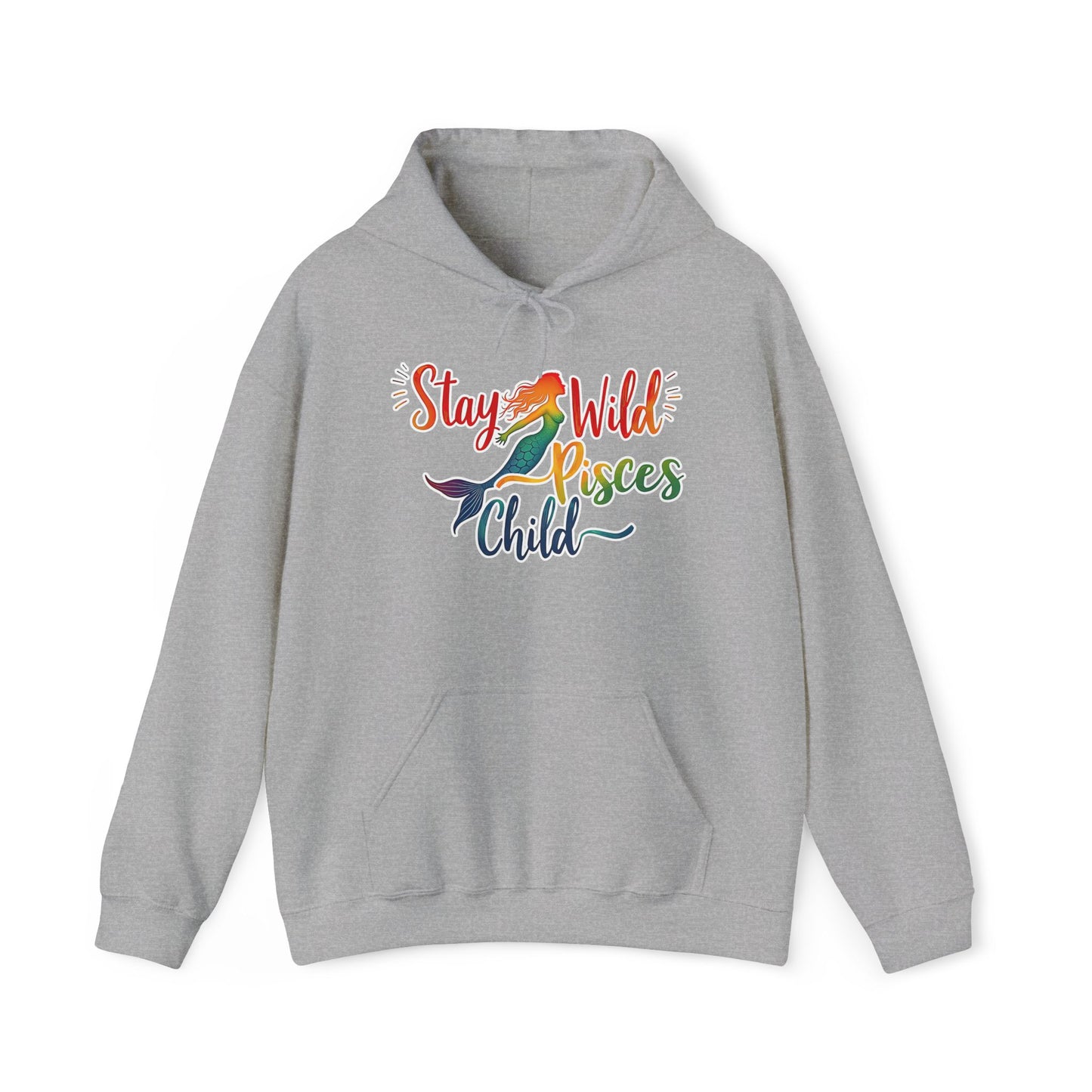 Stay Wild Pisces Child Hoodie | Rainbow Mermaid Astrology Sweatshirt | Cozy Zodiac Gift for Dreamers | Water Sign Starry Pullover | Mystical Pisces Apparel