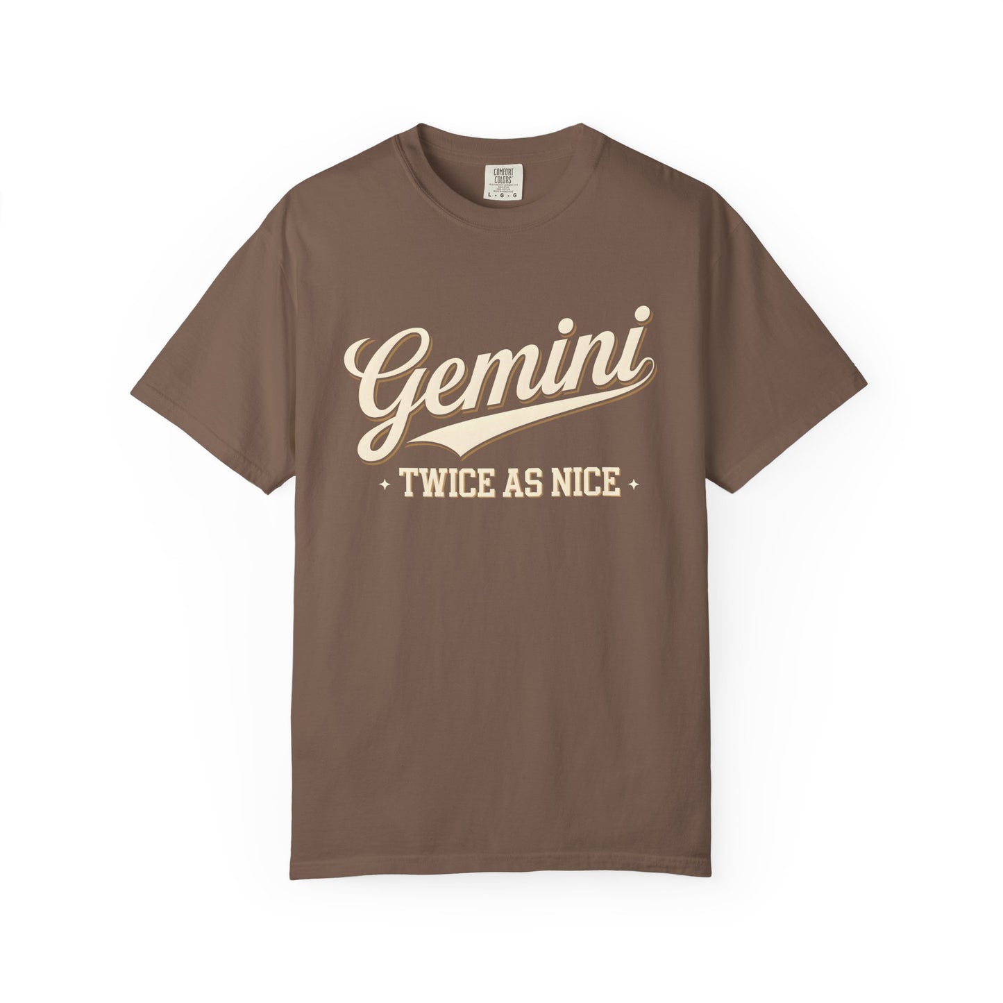 Gemini “Twice As Nice” Zodiac- Retro Astrology Tee - Unisex Graphic Shirt