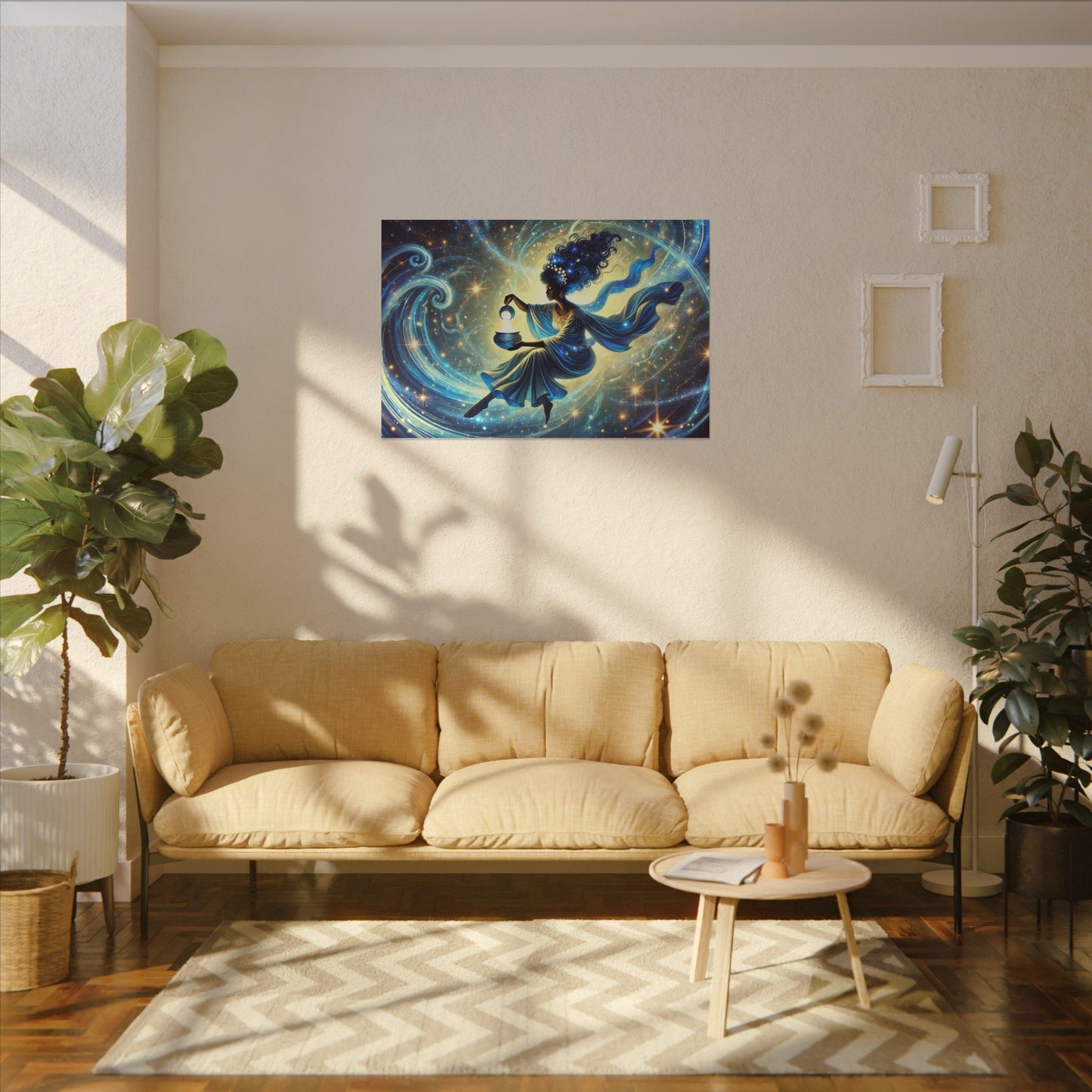 The Light Bearer – Mystical Celestial Wall Art on Eco-Friendly Canvas