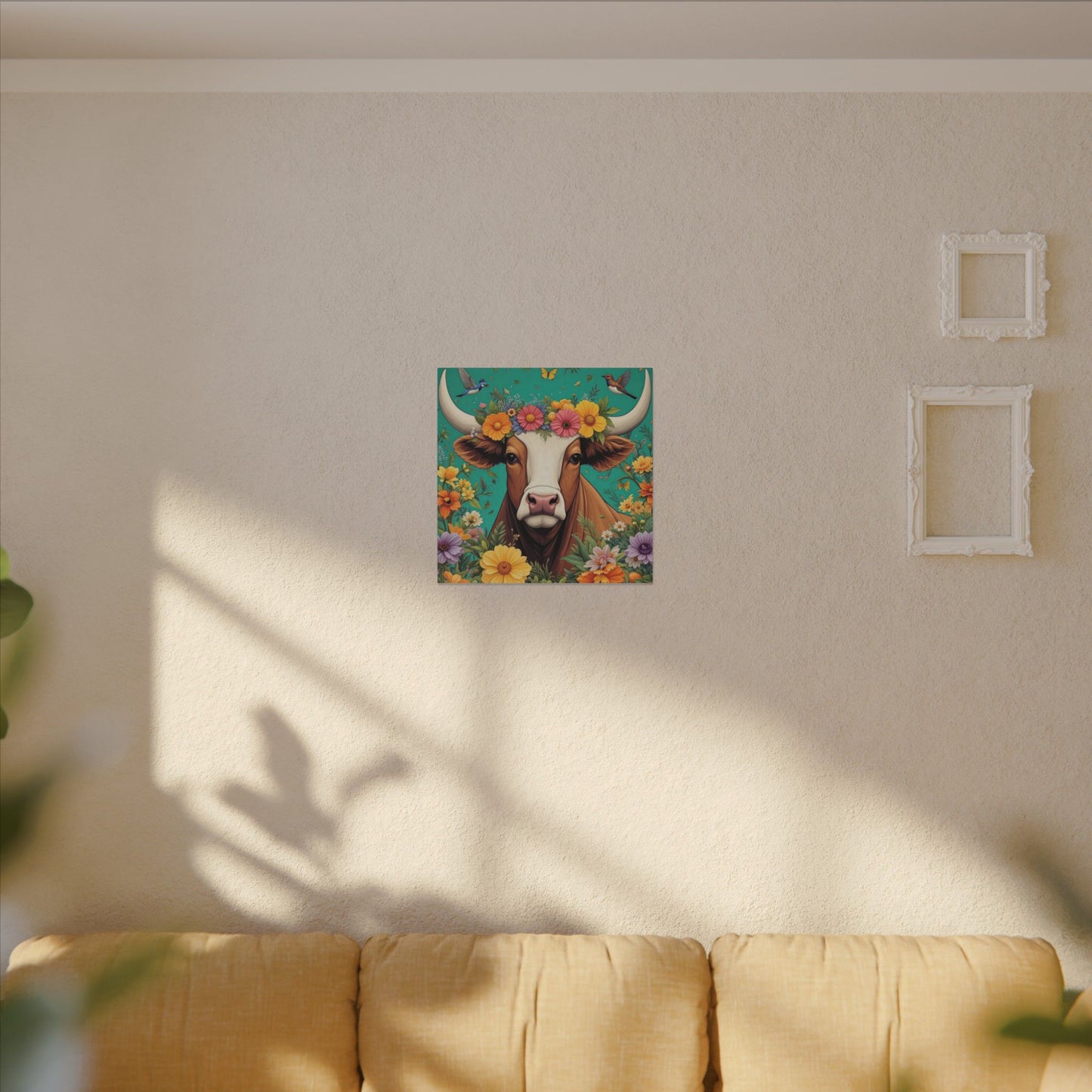Bull in Bloom – Colorful Floral Taurus Wall Art