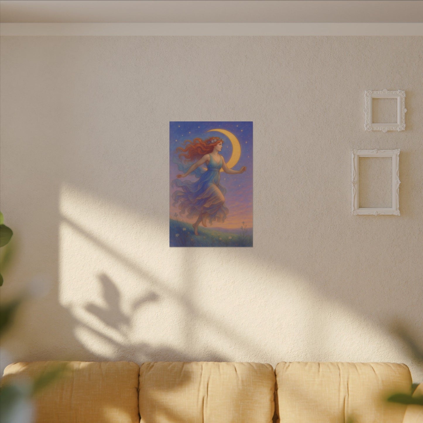 Free Spirit of the Moon – Celestial Goddess Wall Art (Art Nouveau inspired)