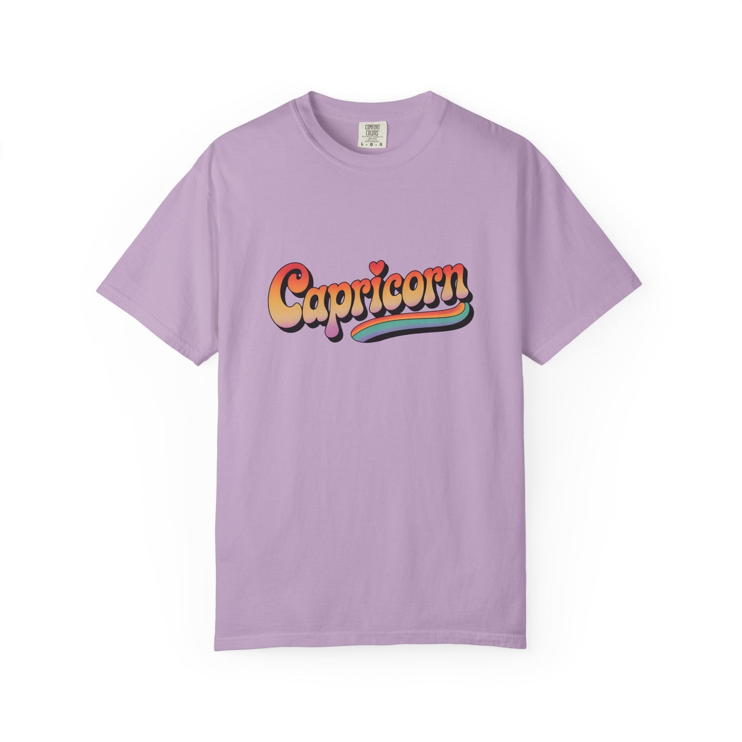 Capricorn – Retro Rainbow Groovy Zodiac Tee