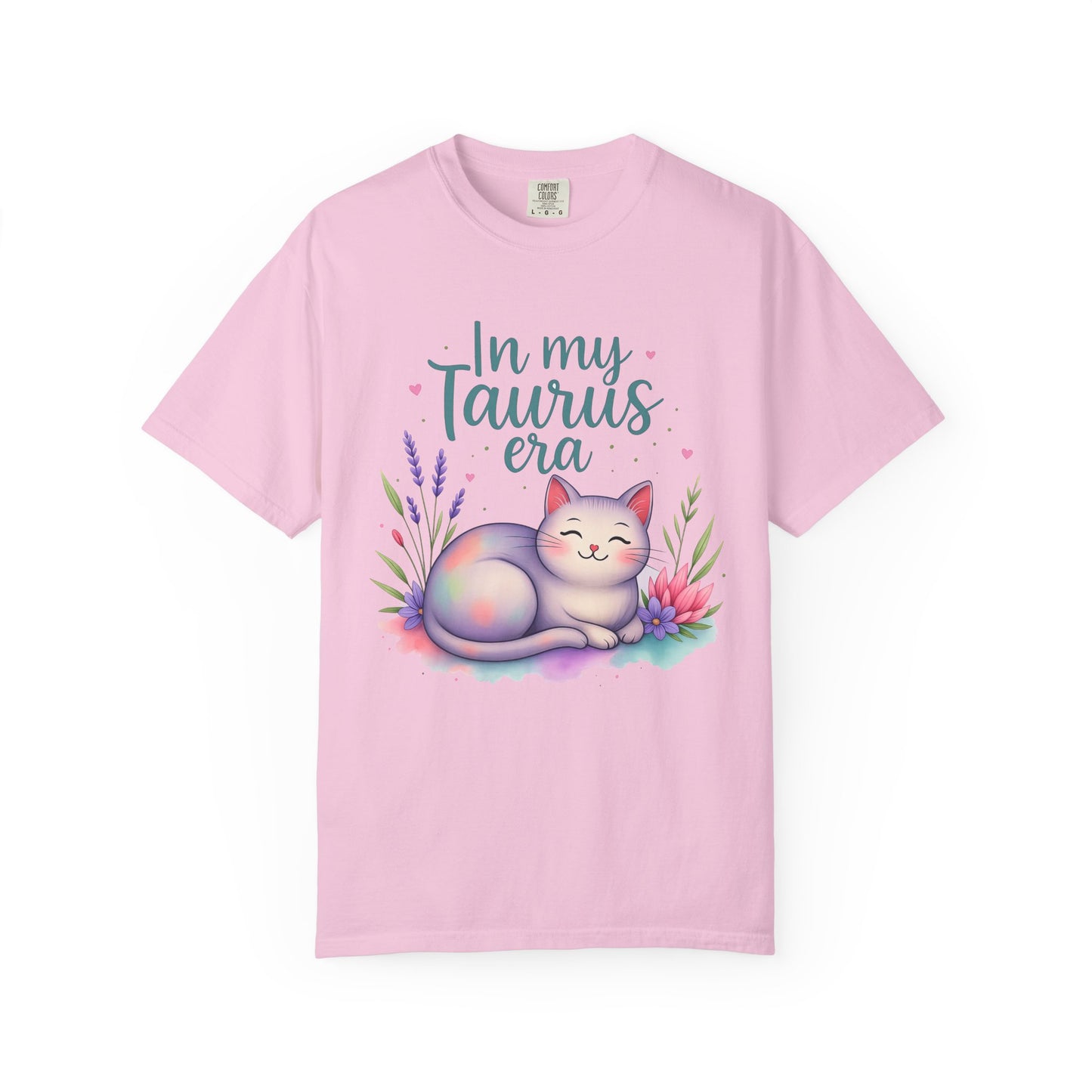 In My Taurus Era – Colorful Zodiac Cat Tee