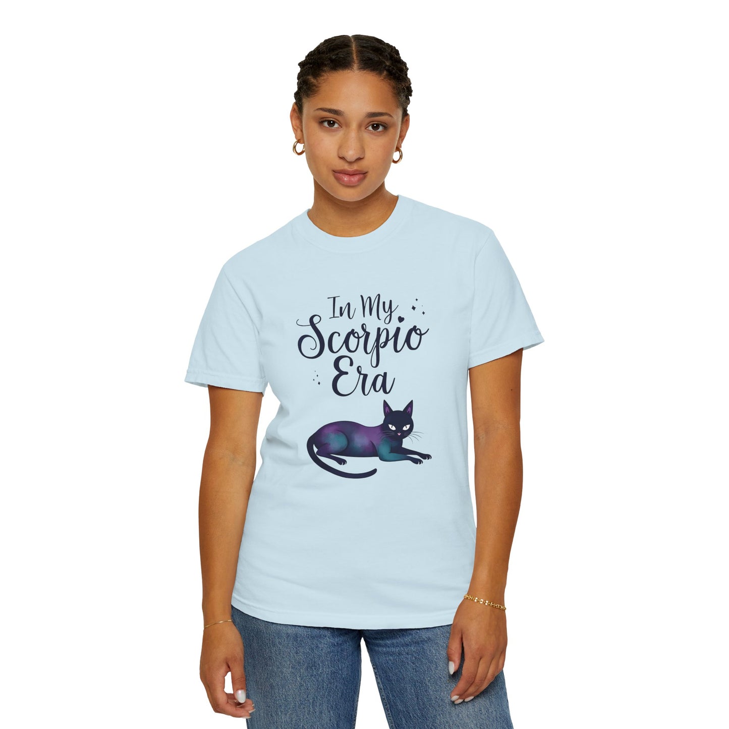 In My Scorpio Era – Mystical Black Cat Tee for the Zodiac Baddie