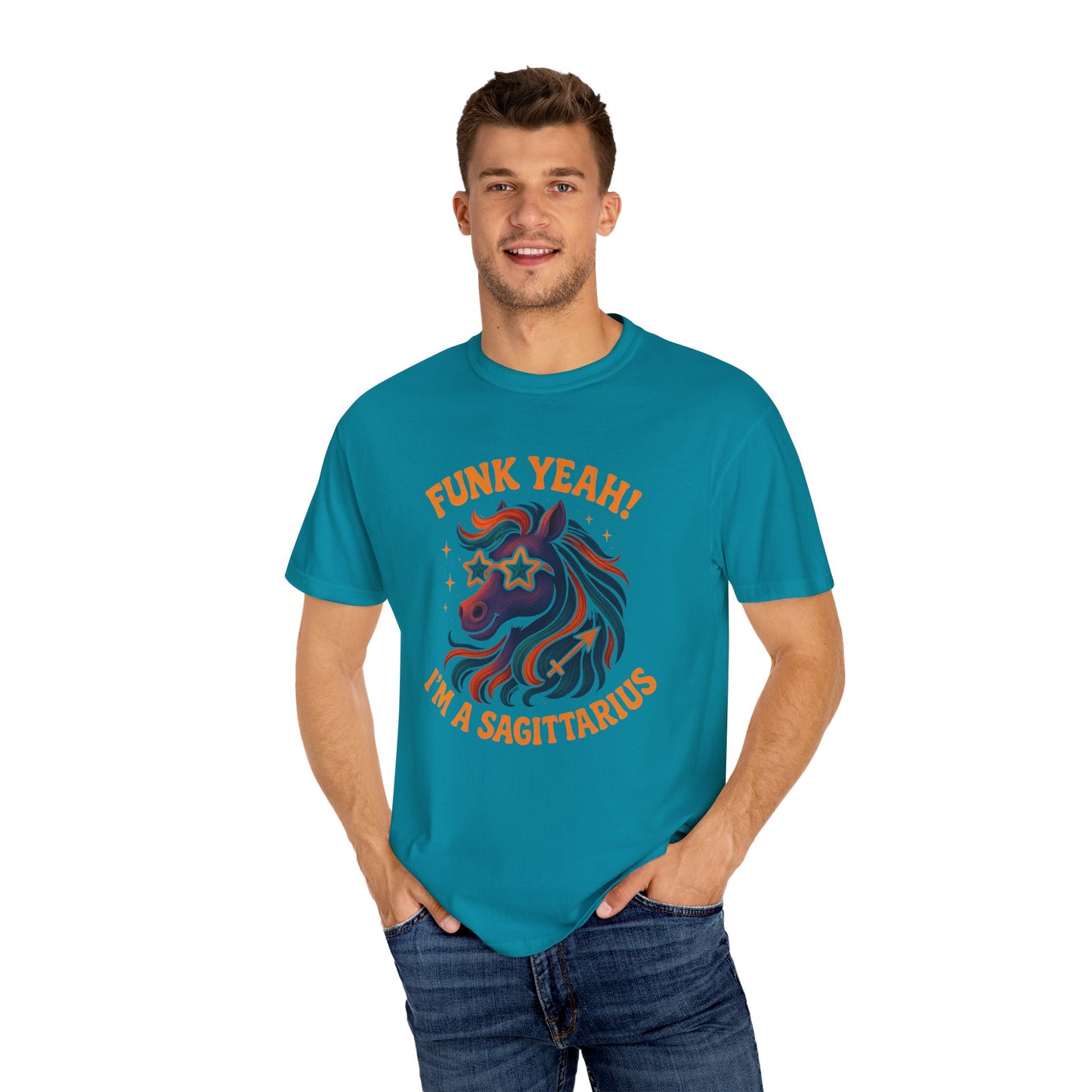 Funk Yeah! I’m a Sagittarius – Retro Colorful Tee Zodiac Shirt