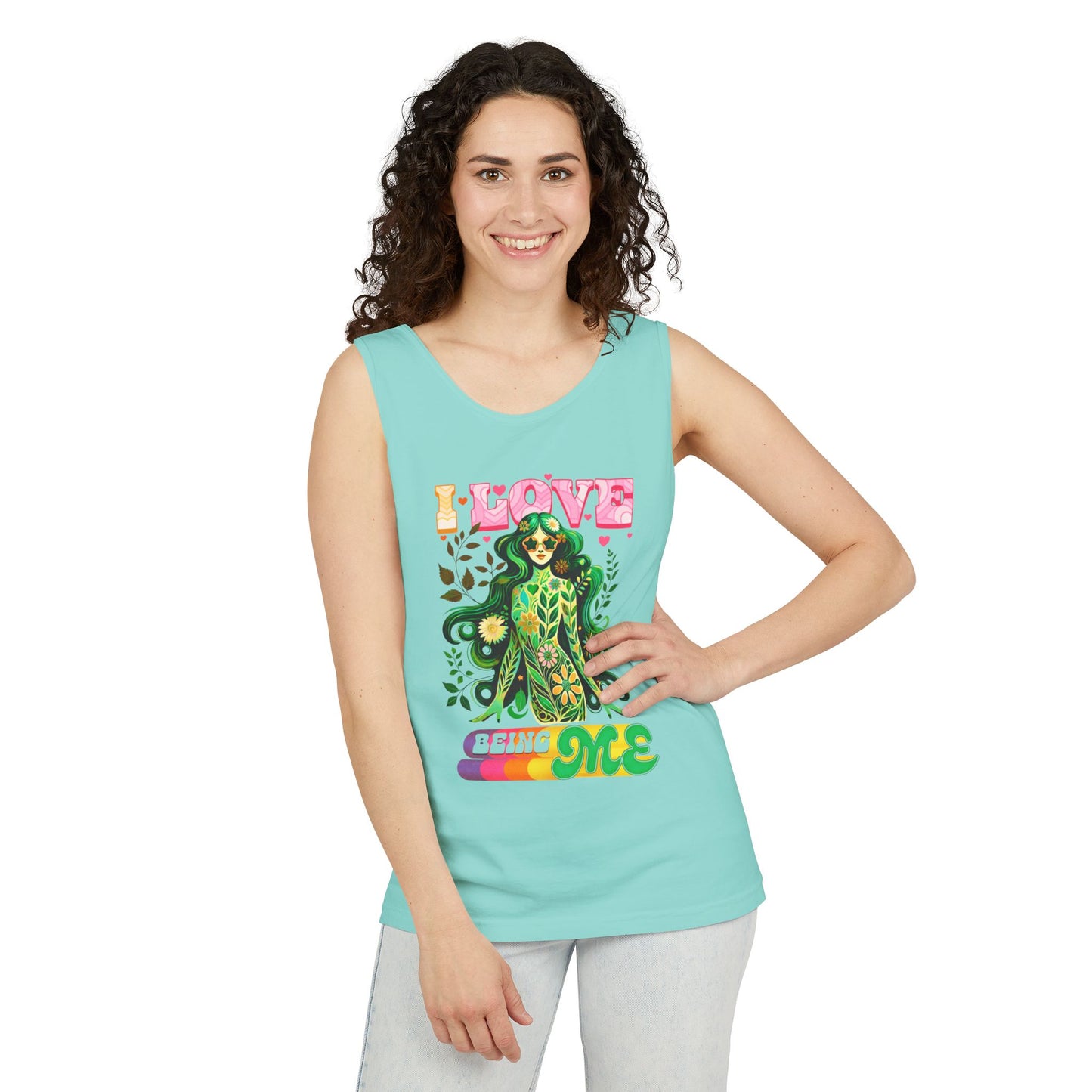 I Love Being Me - Colorful Retro Affirmation Tank (Unisex)