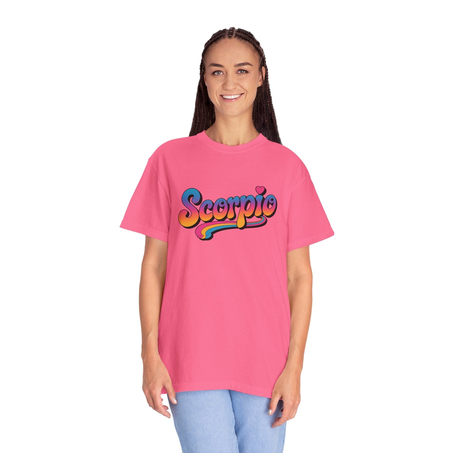 Scorpio Retro Groovy Tee – Multicolor Zodiac Shirt