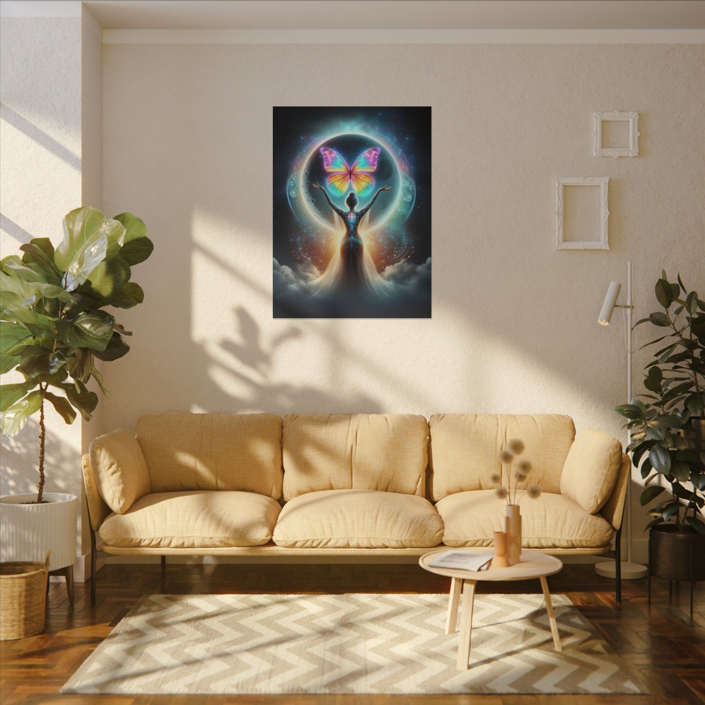 Butterfly Moon – Luminous Dream Wall Art