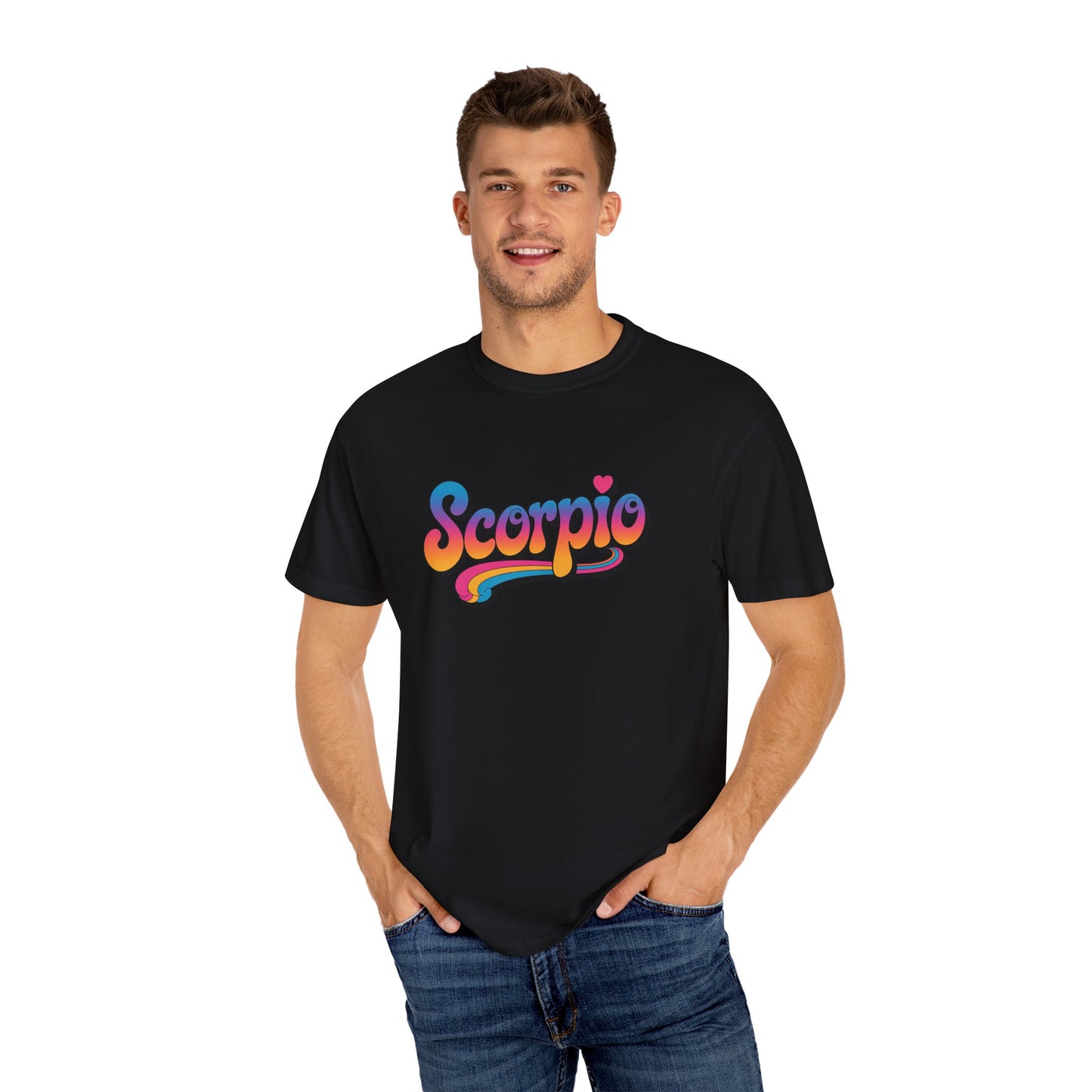 Scorpio Retro Groovy Tee – Multicolor Zodiac Shirt