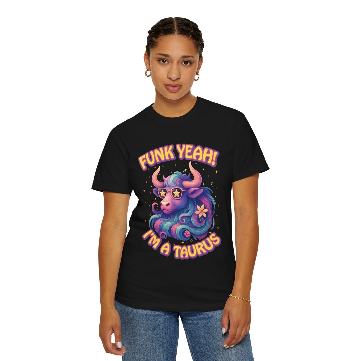 Funk Yeah I’m a Taurus Groovy Tee – Multicolor Retro Zodiac Shirt