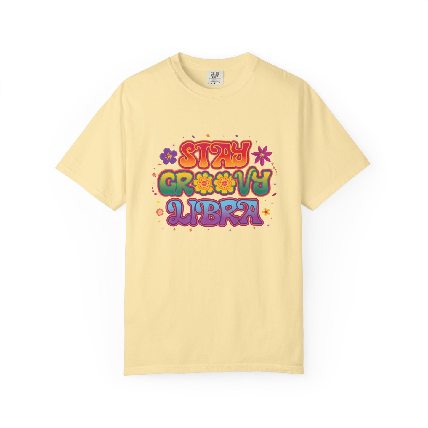 Stay Groovy Libra – Retro Colorful Tee Zodiac Shirt