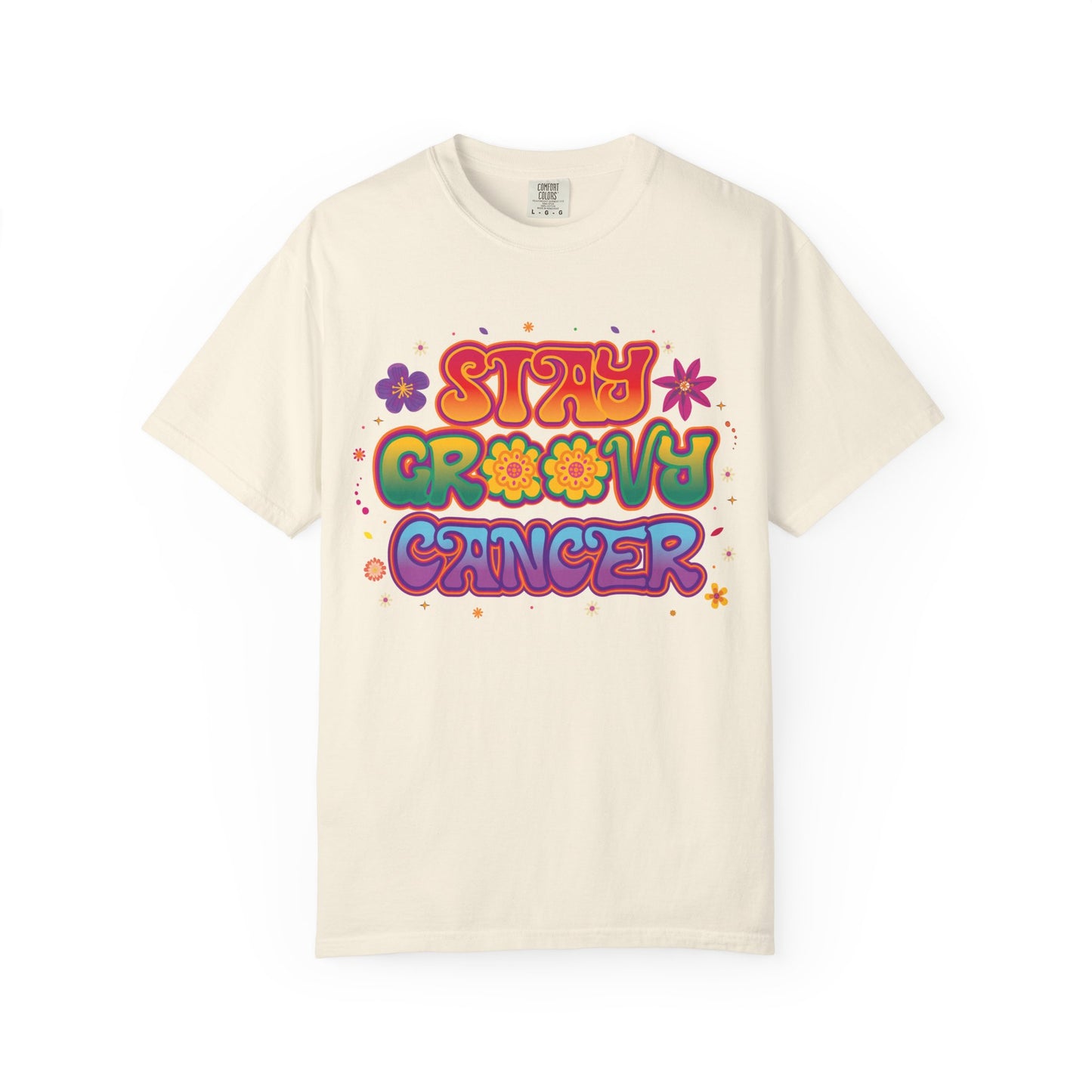Stay Groovy Cancer Tee – Retro Colorful Zodiac Shirt