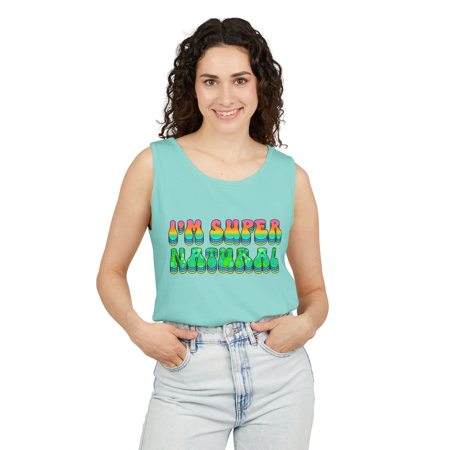 I'm Super Natural - Retro Affirmation virgo Tank Top (Unisex)