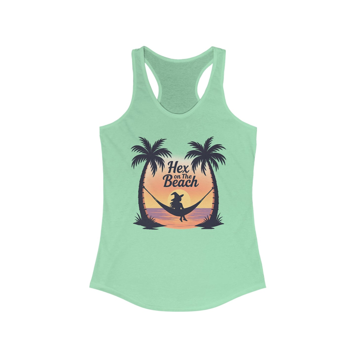 Hex on the Beach – Witchy Sunset Racerback Women's Tank