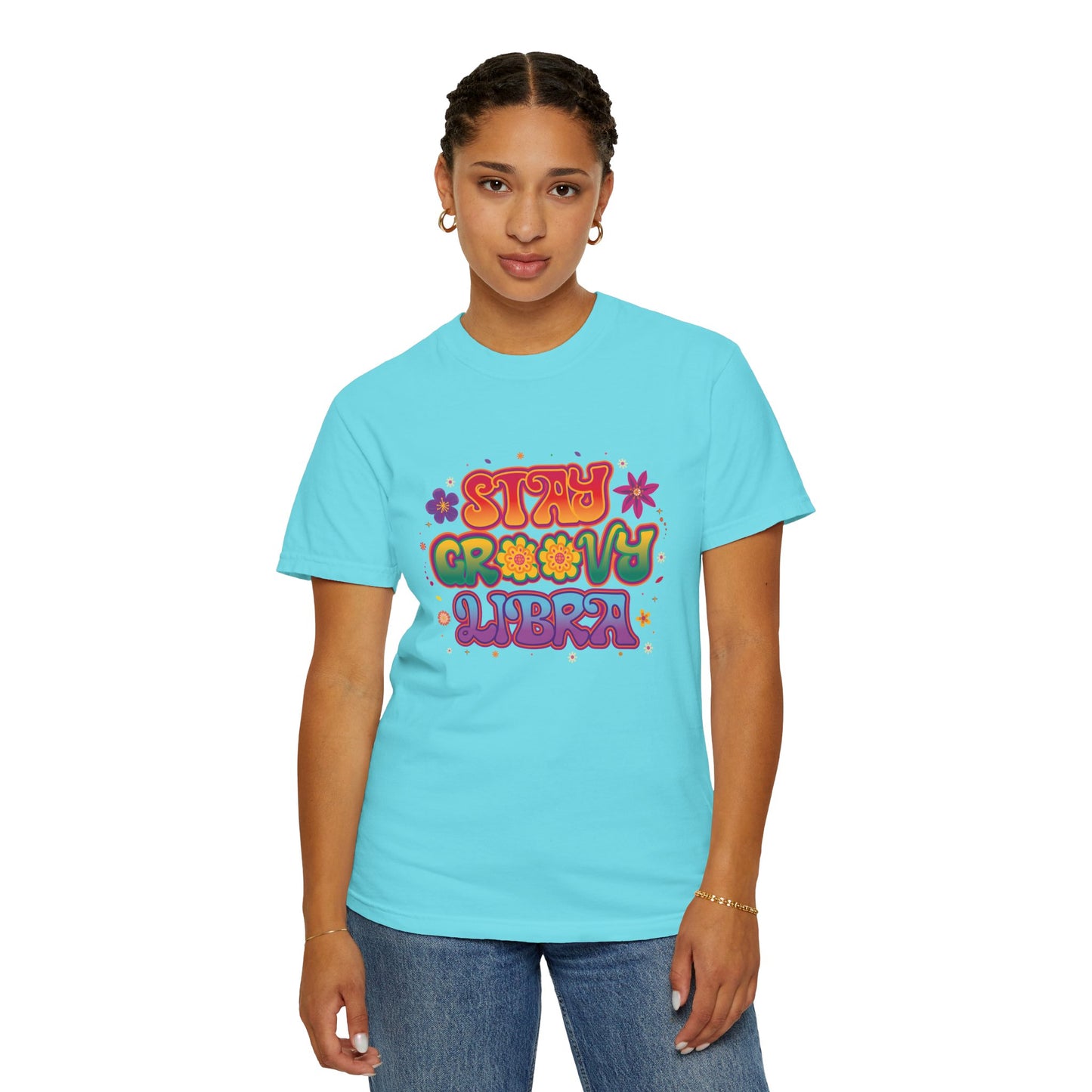Stay Groovy Libra – Retro Colorful Tee Zodiac Shirt