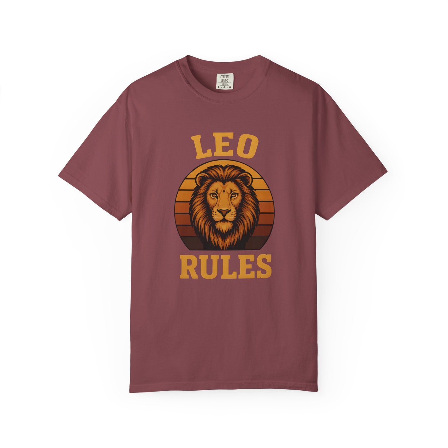 Leo Rules – Vintage Sunset Zodiac Tee