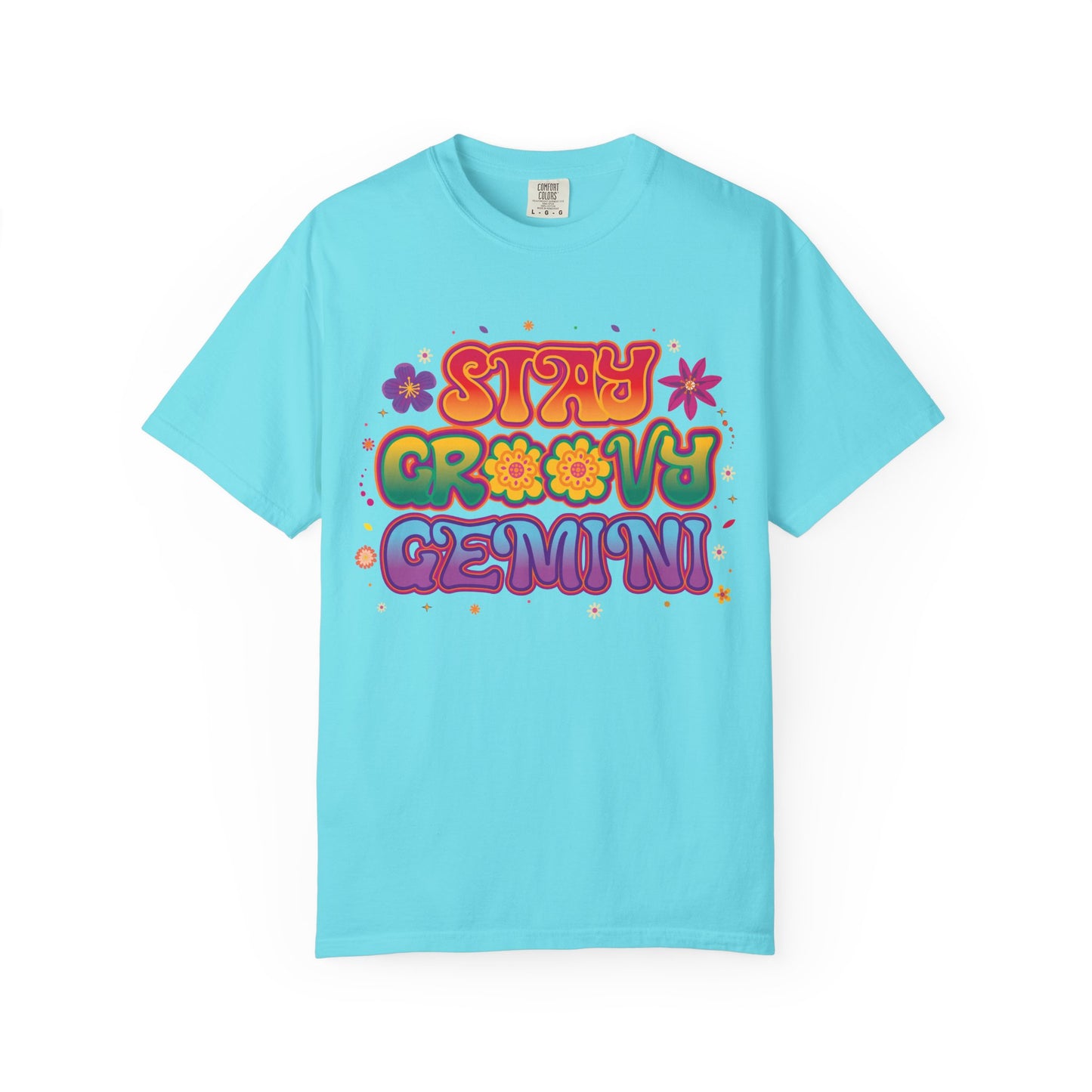 Stay Groovy Gemini – Flower Power Retro Zodiac Tee