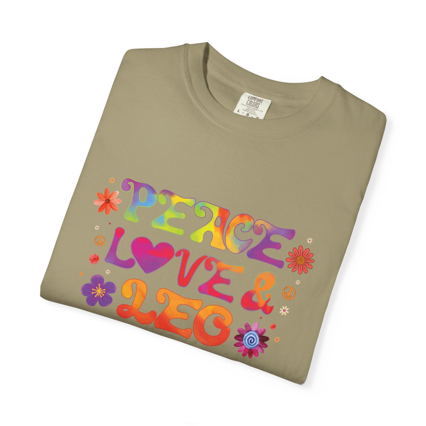 Peace Love & Leo - Retro Groovy Astrology Tee