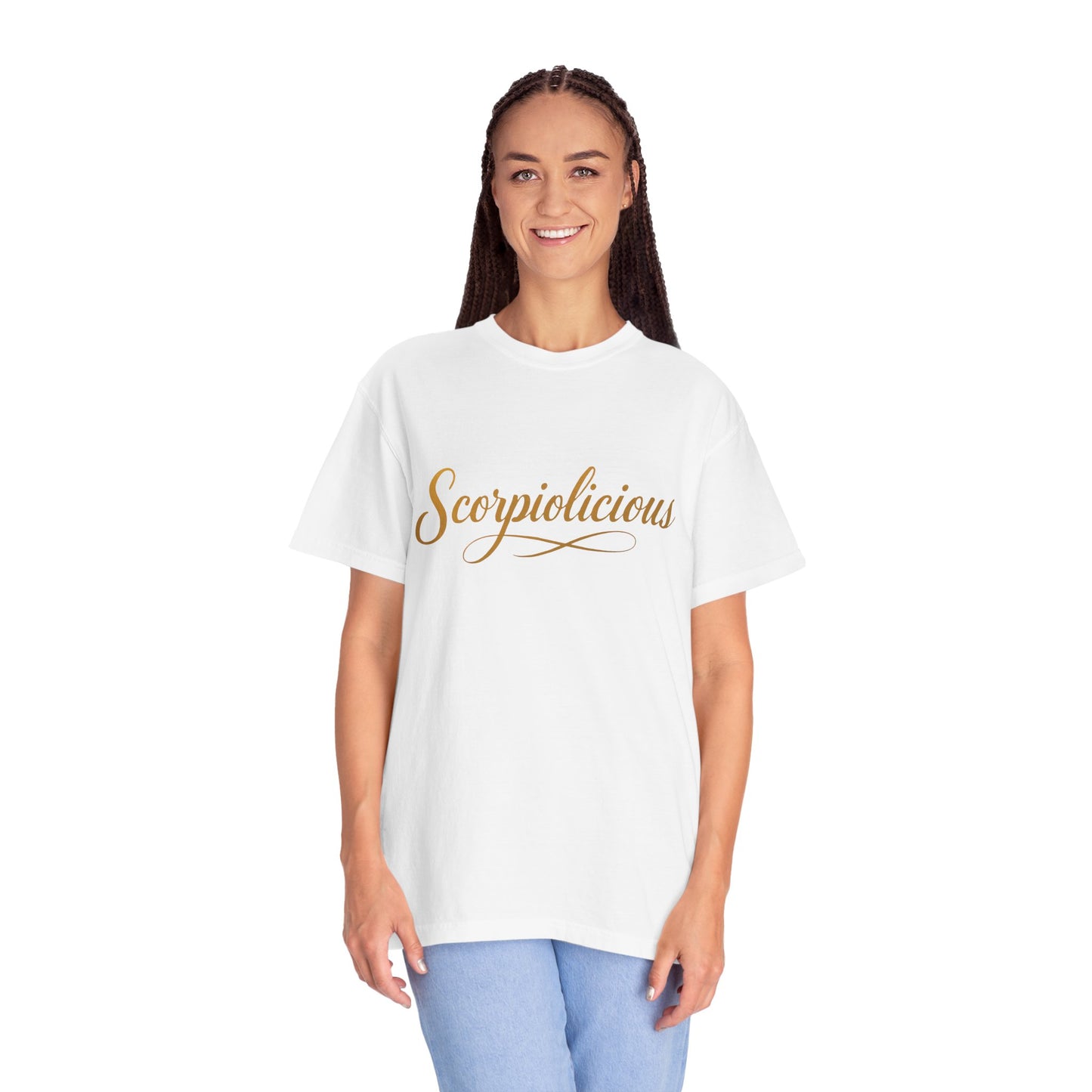 Scorpiolicious – Retro Script Scorpio Tee