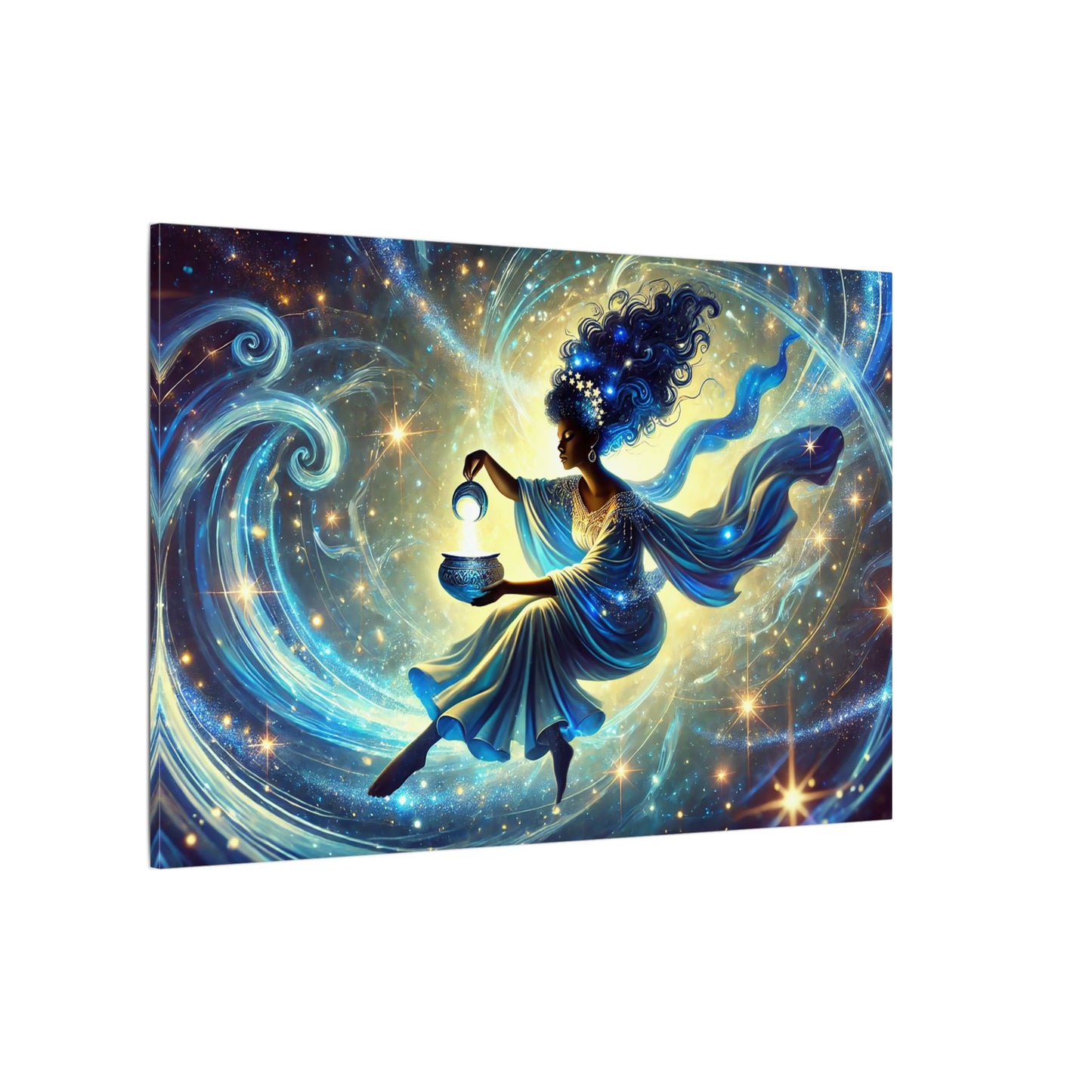 The Light Bearer – Mystical Celestial Wall Art on Eco-Friendly Canvas