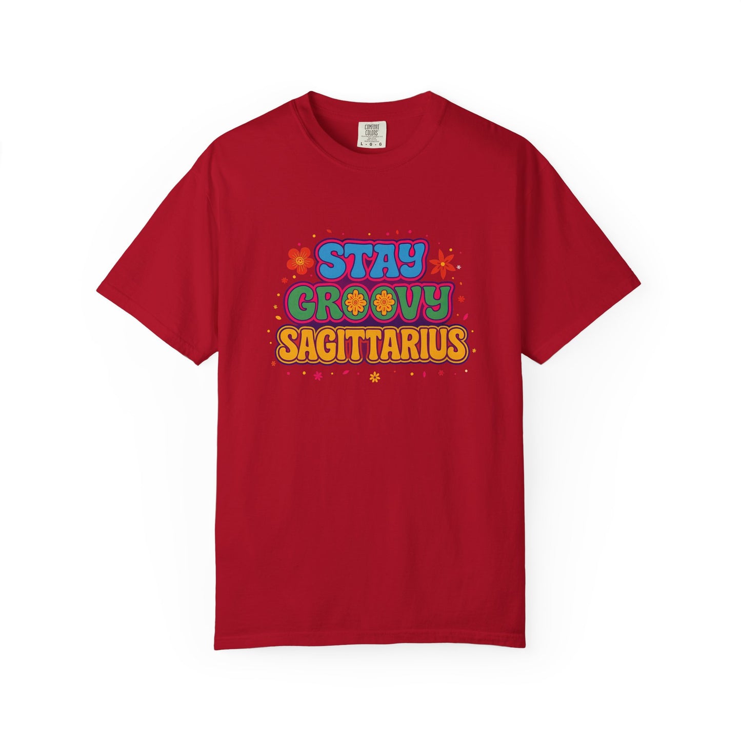 Stay Groovy Sagittarius – Retro Flower Power Zodiac Shirt