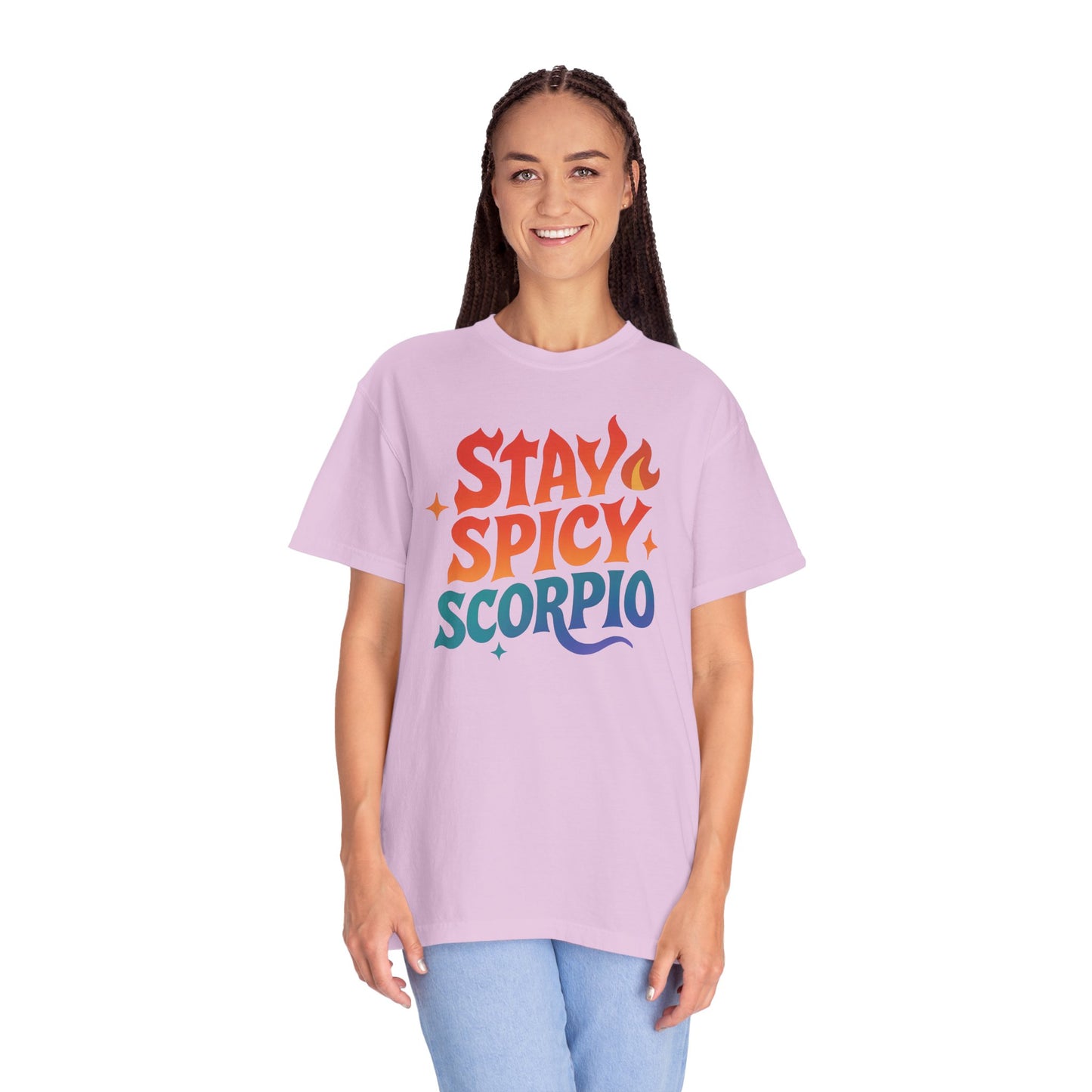Stay Spicy Scorpio Tee – Colorful Zodiac Shirt