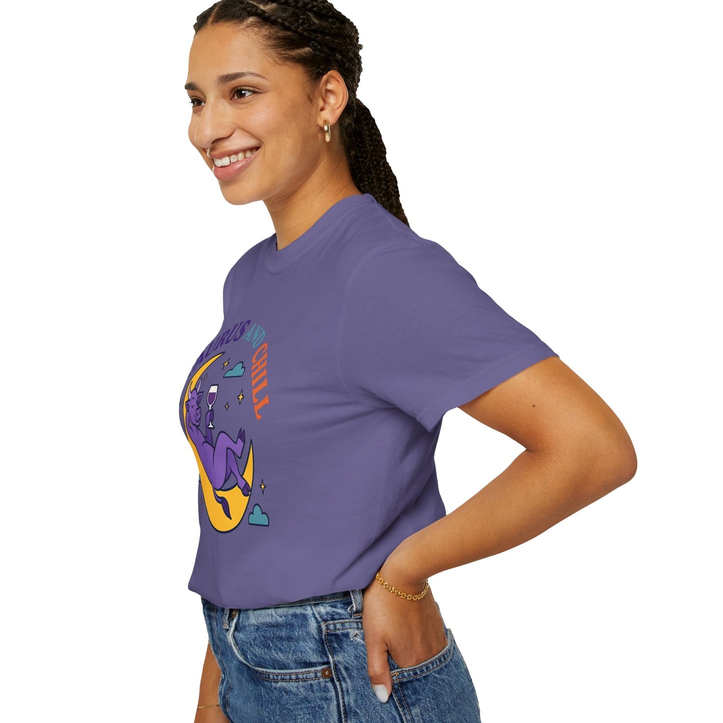 Taurus and Chill – Colorful Funny Zodiac Tee