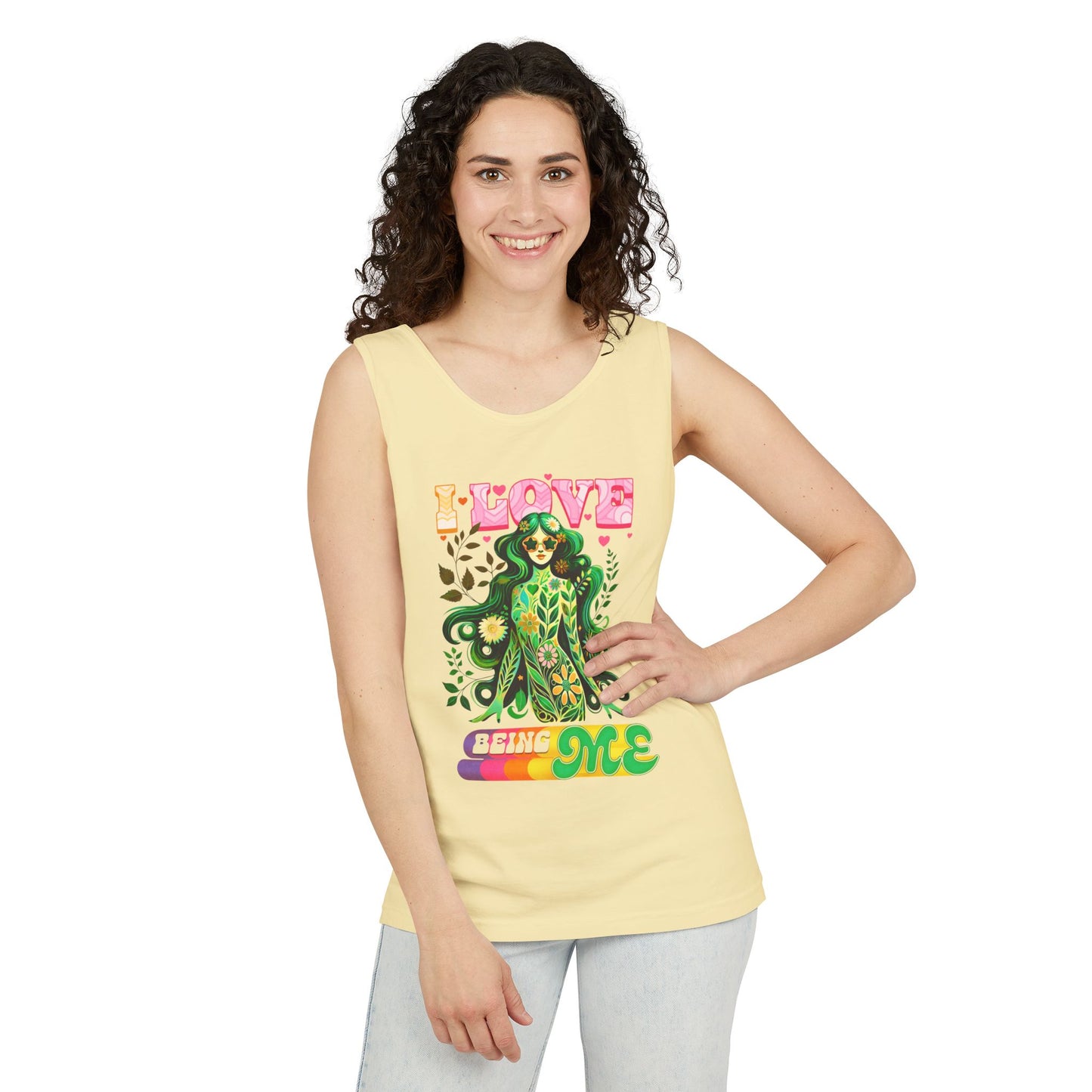 I Love Being Me - Colorful Retro Affirmation Tank (Unisex)