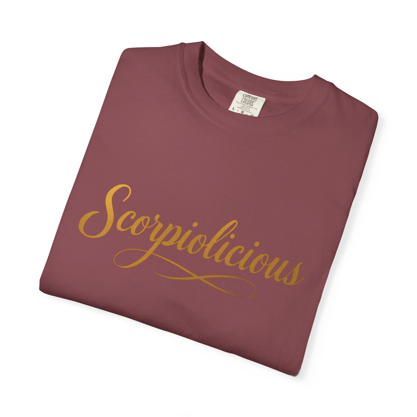 Scorpiolicious – Retro Script Scorpio Tee