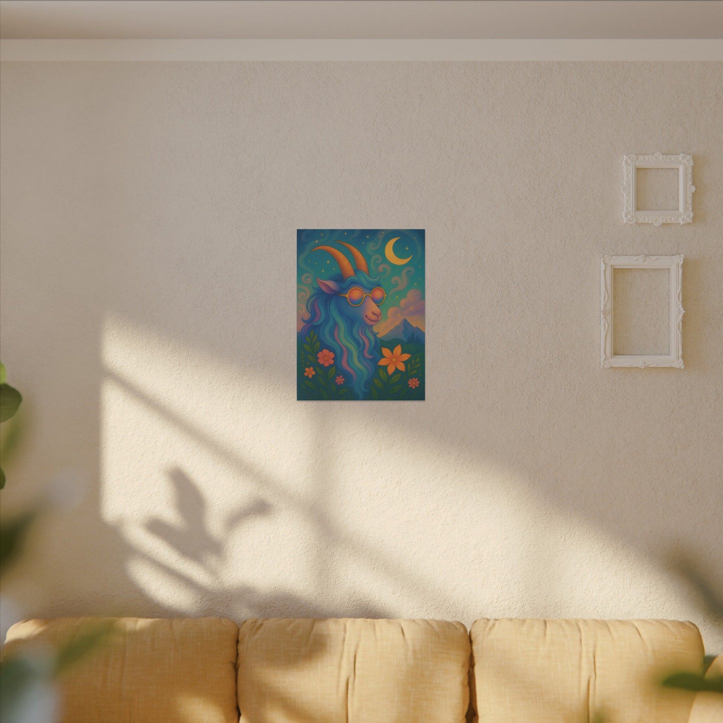 Capricorn Dreams – Radiant Retro Goat Wall Art